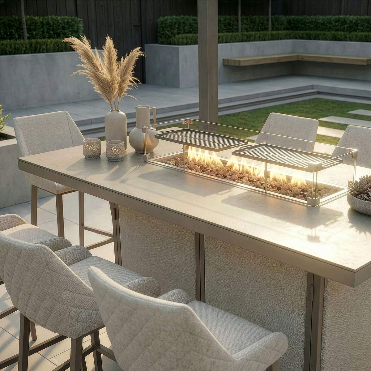 Maze - Outdoor Fabric Regal 8 Seat Rectangular Bar Set - Image 28