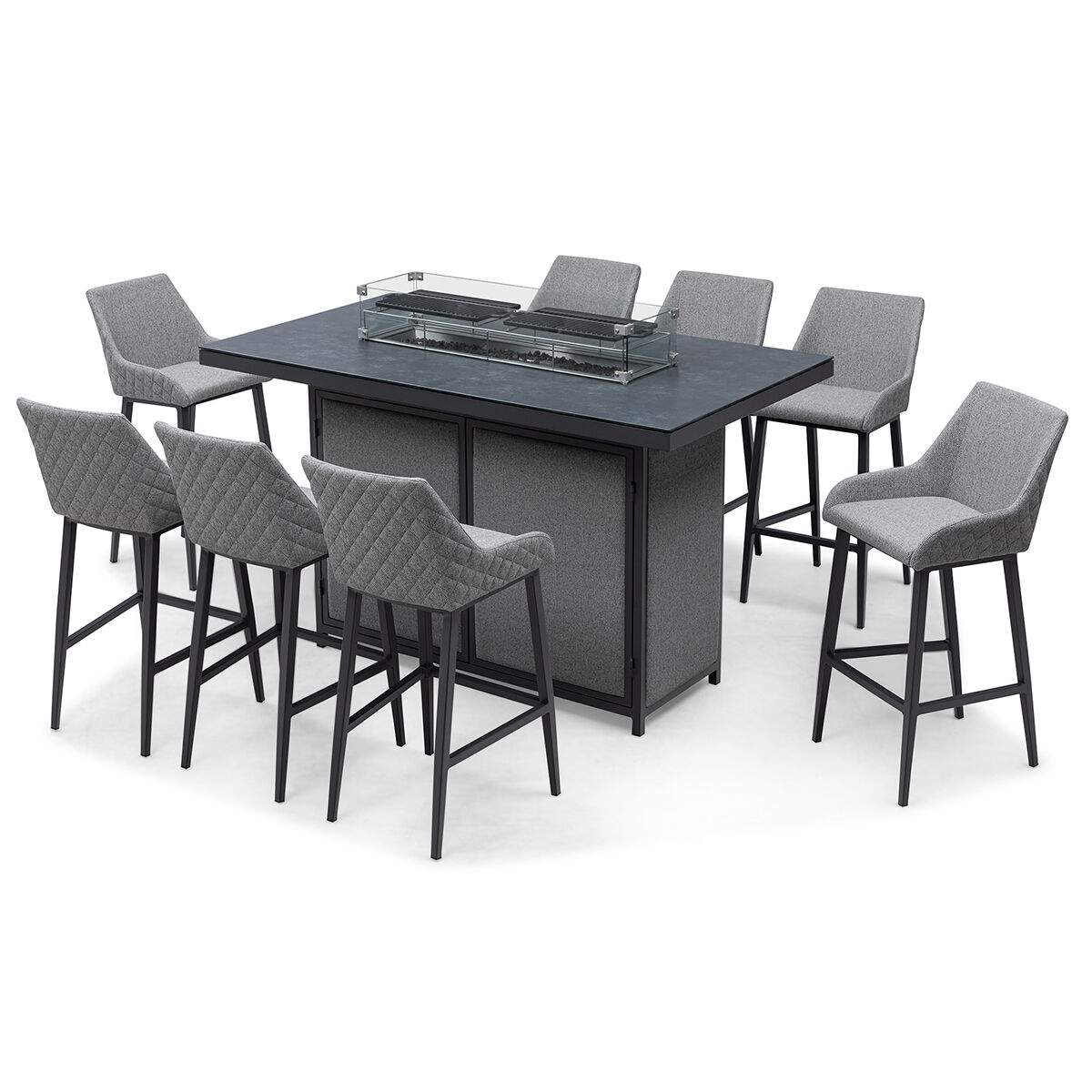 Maze - Outdoor Fabric Regal 8 Seat Rectangular Bar Set - Image 3