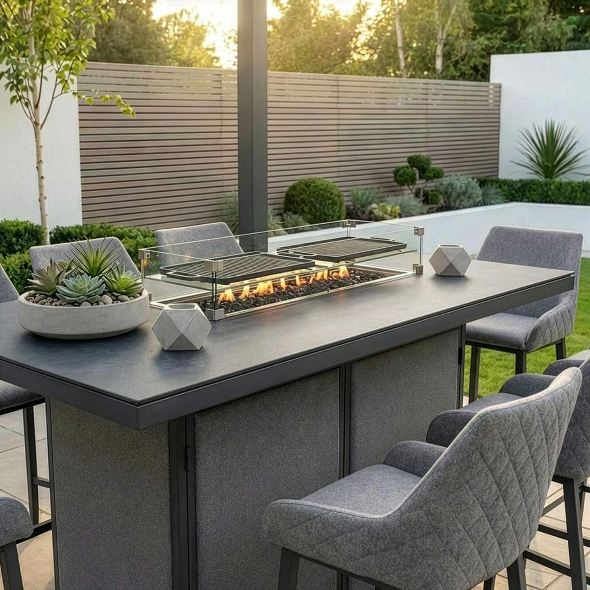 Maze - Outdoor Fabric Regal 8 Seat Rectangular Bar Set - Image 35