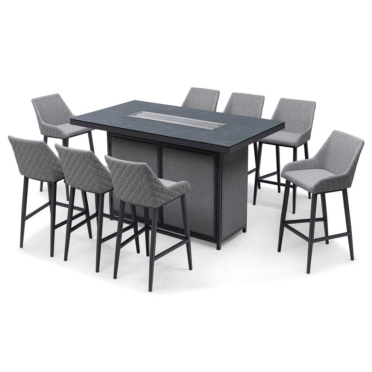 Maze - Outdoor Fabric Regal 8 Seat Rectangular Bar Set - Image 9