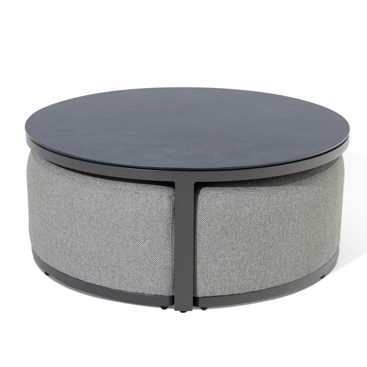 Maze - Outdoor Fabric Round Coffee Table - Image 2