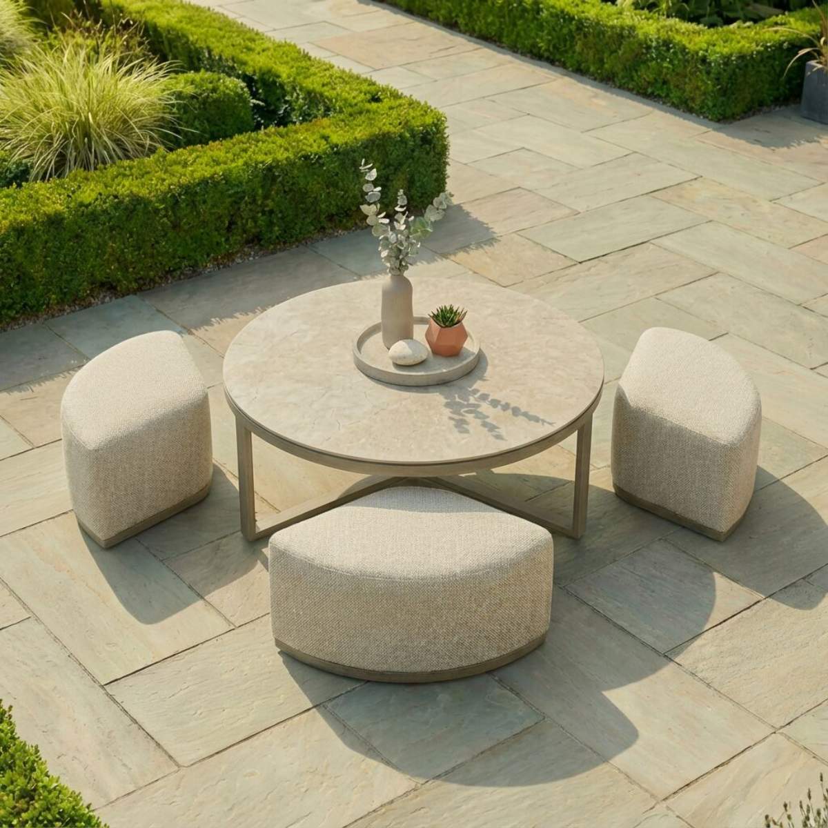 Maze - Outdoor Fabric Round Coffee Table - Image 27