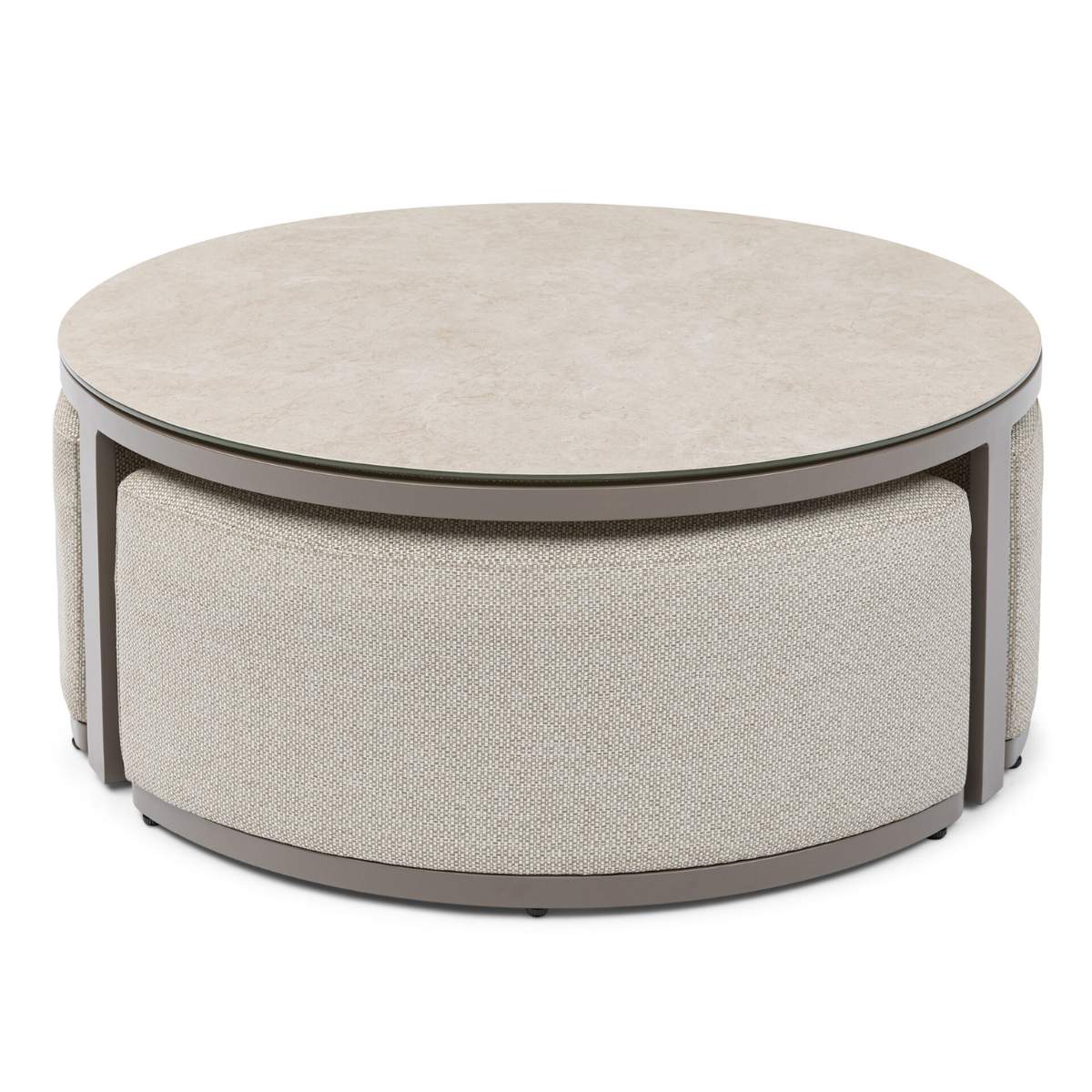 Maze - Outdoor Fabric Round Coffee Table - Image 3