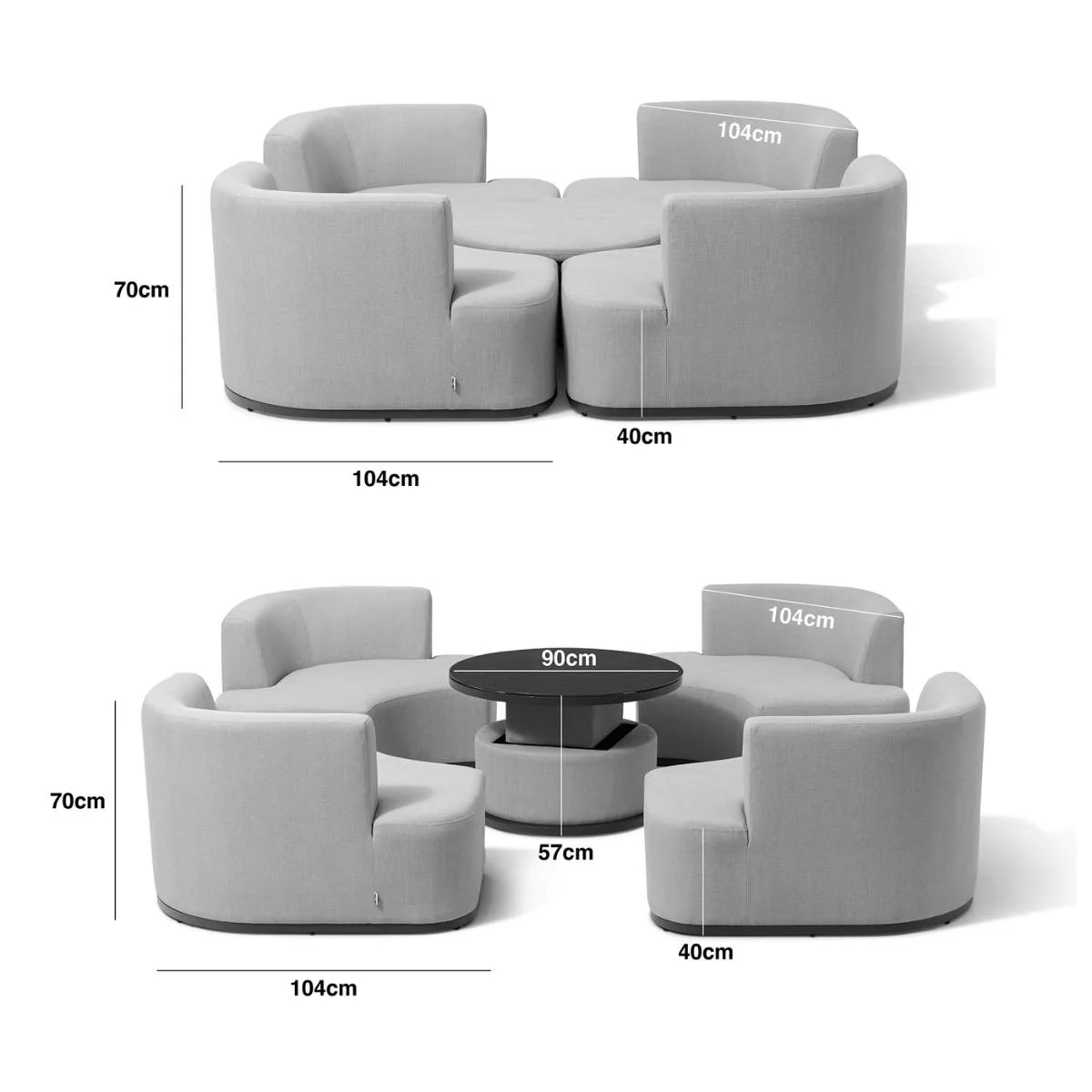 Maze - Outdoor Fabric Snug Lifestyle Suite - Image 22