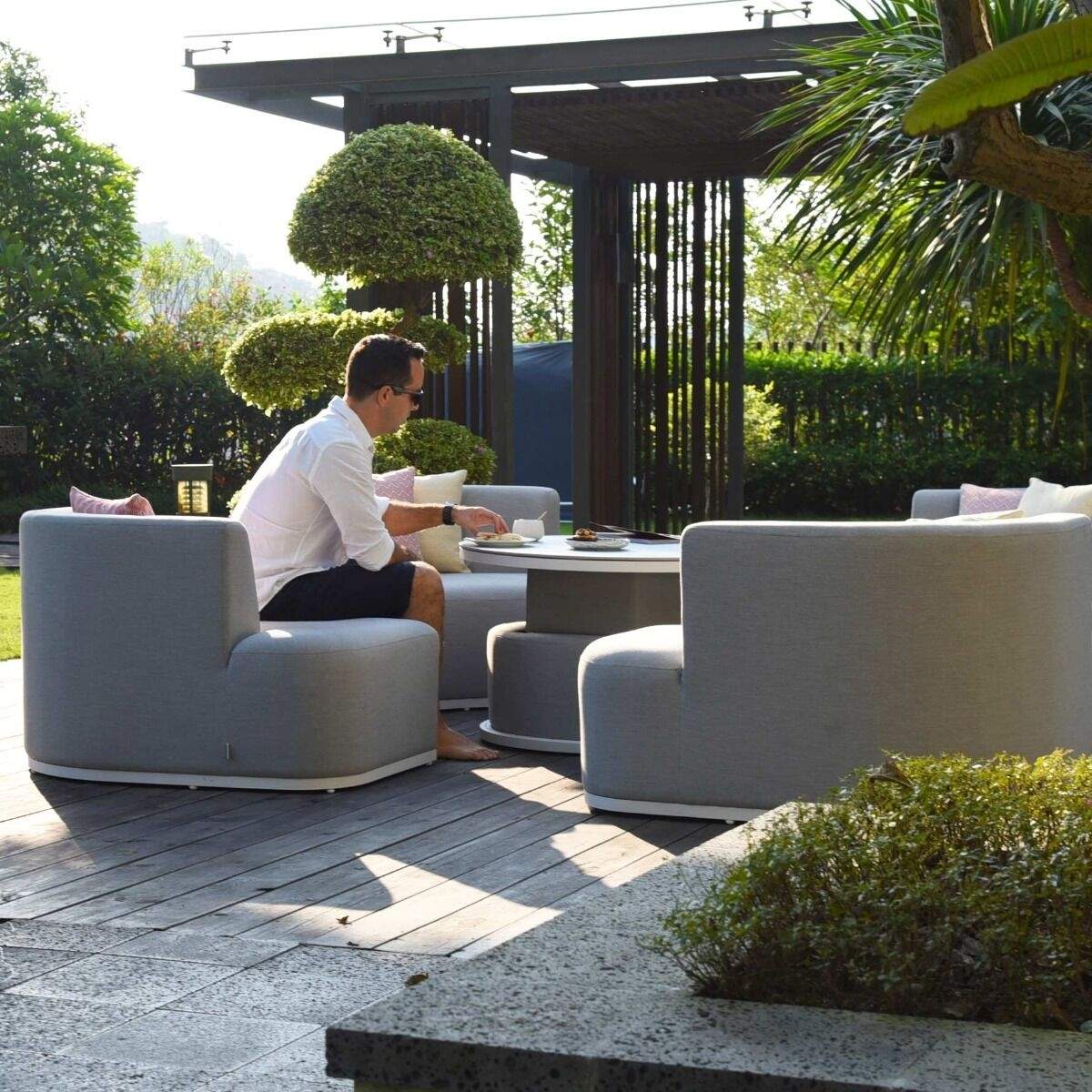 Maze - Outdoor Fabric Snug Lifestyle Suite - Image 28