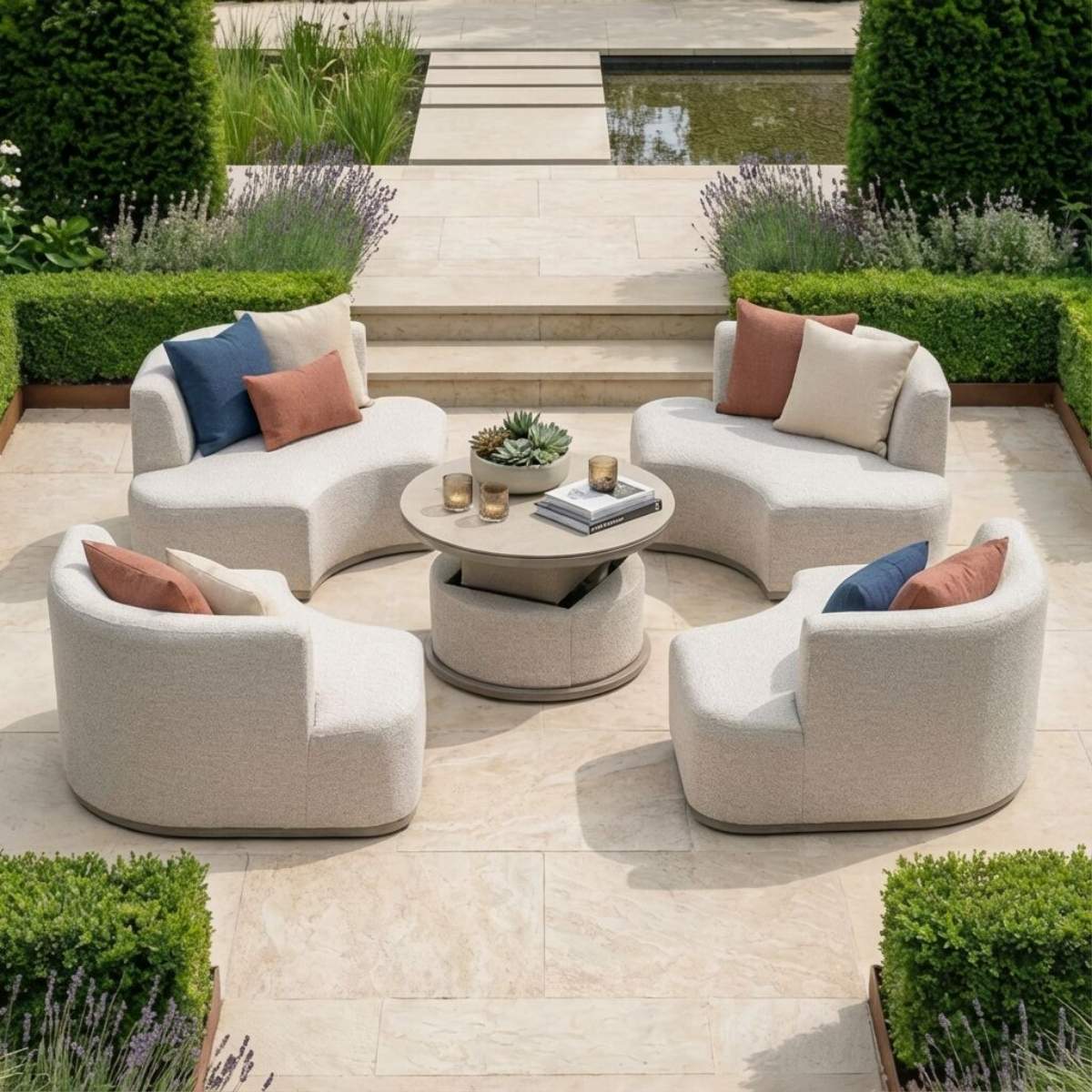 Maze - Outdoor Fabric Snug Lifestyle Suite - Image 44