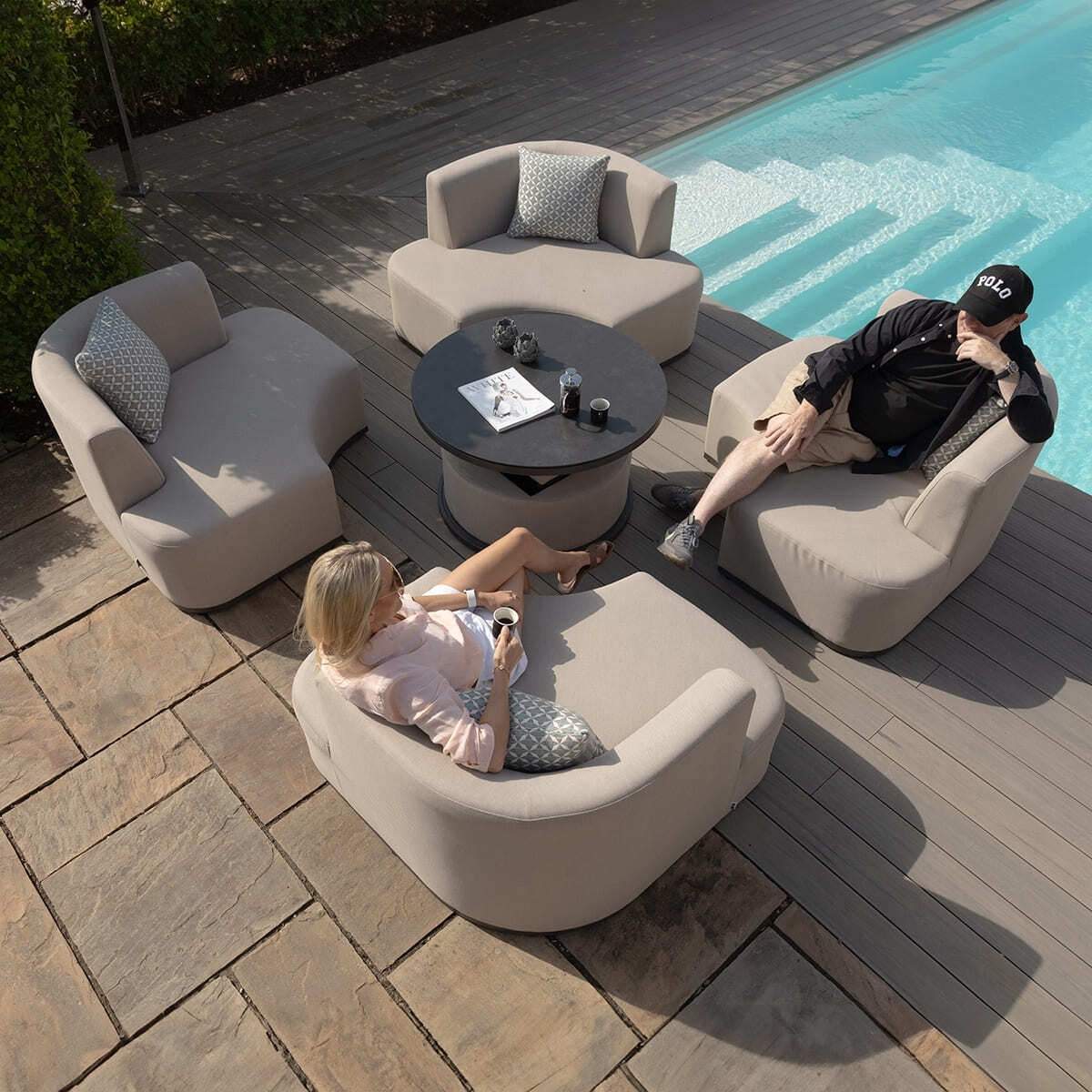 Maze - Outdoor Fabric Snug Lifestyle Suite - Image 48