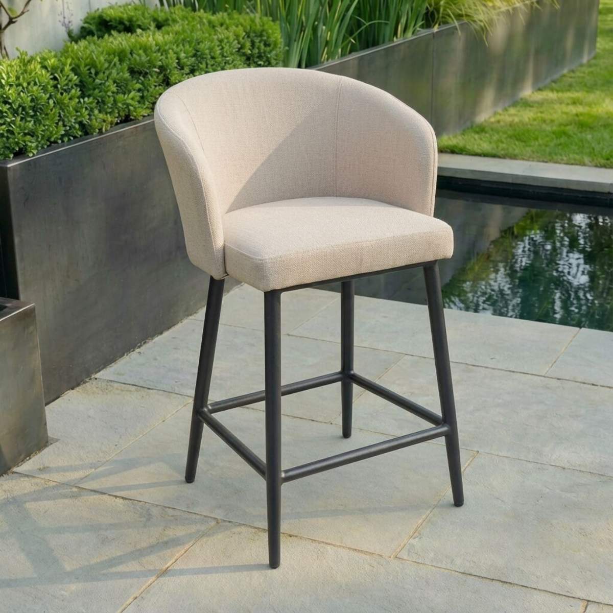 Maze - Outdoor Fabric Zen 4 Seat Low Round Bar Set - Image 21