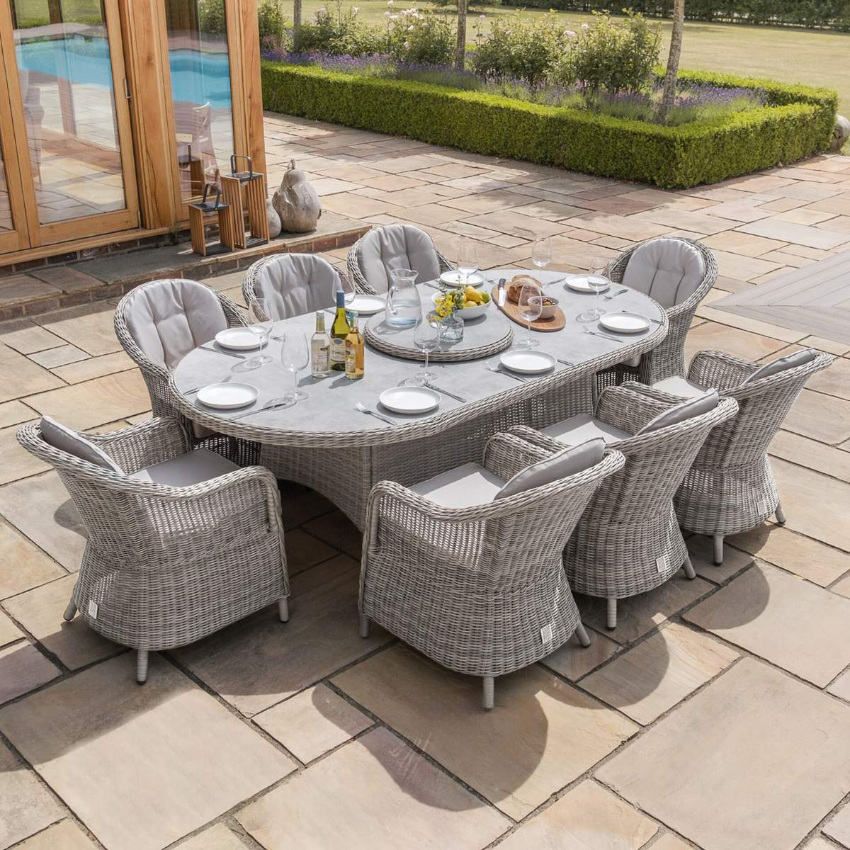 Maze Oxford 8 Seat Oval Dining Set - Image 5