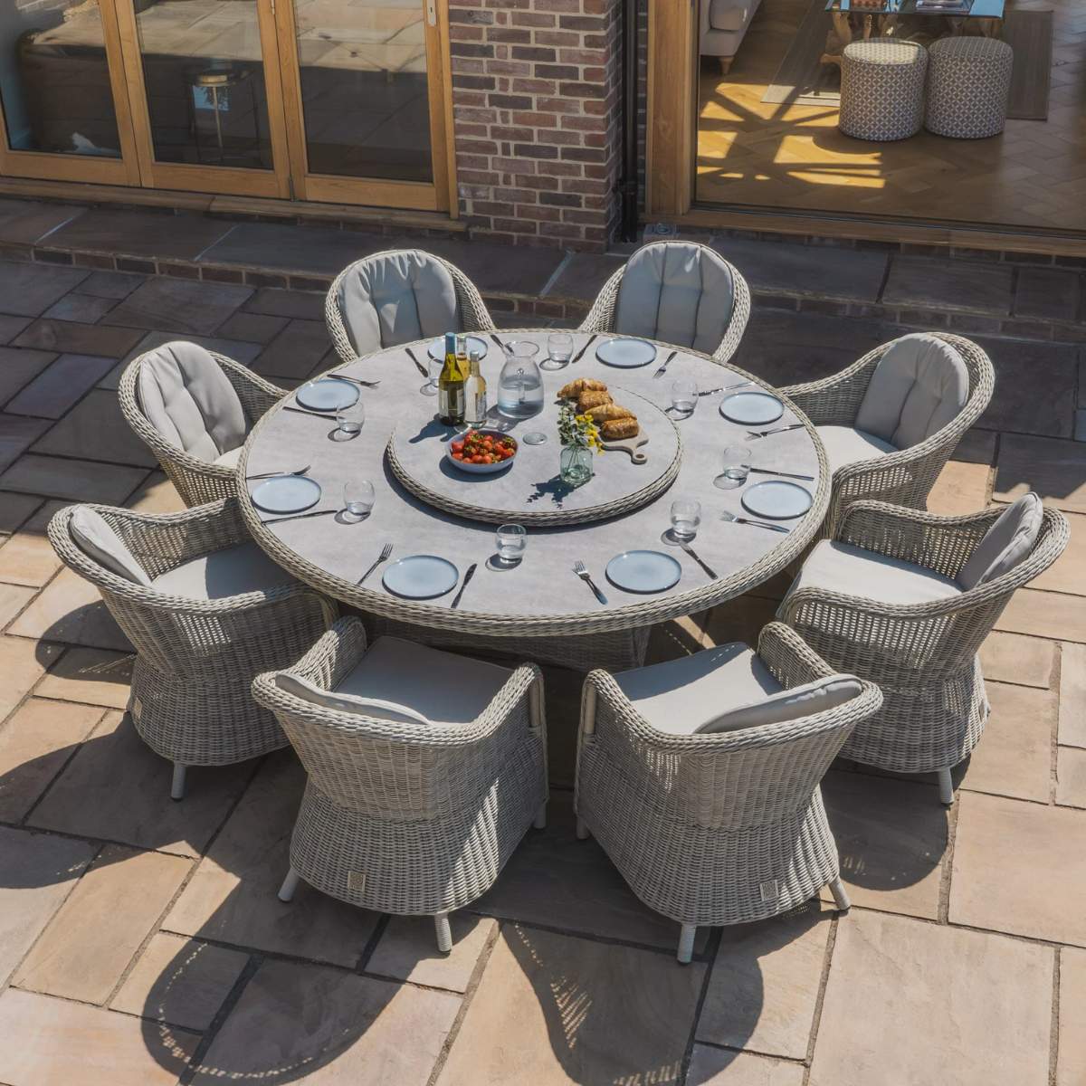 Maze Oxford 8 Seat Round Dining Set