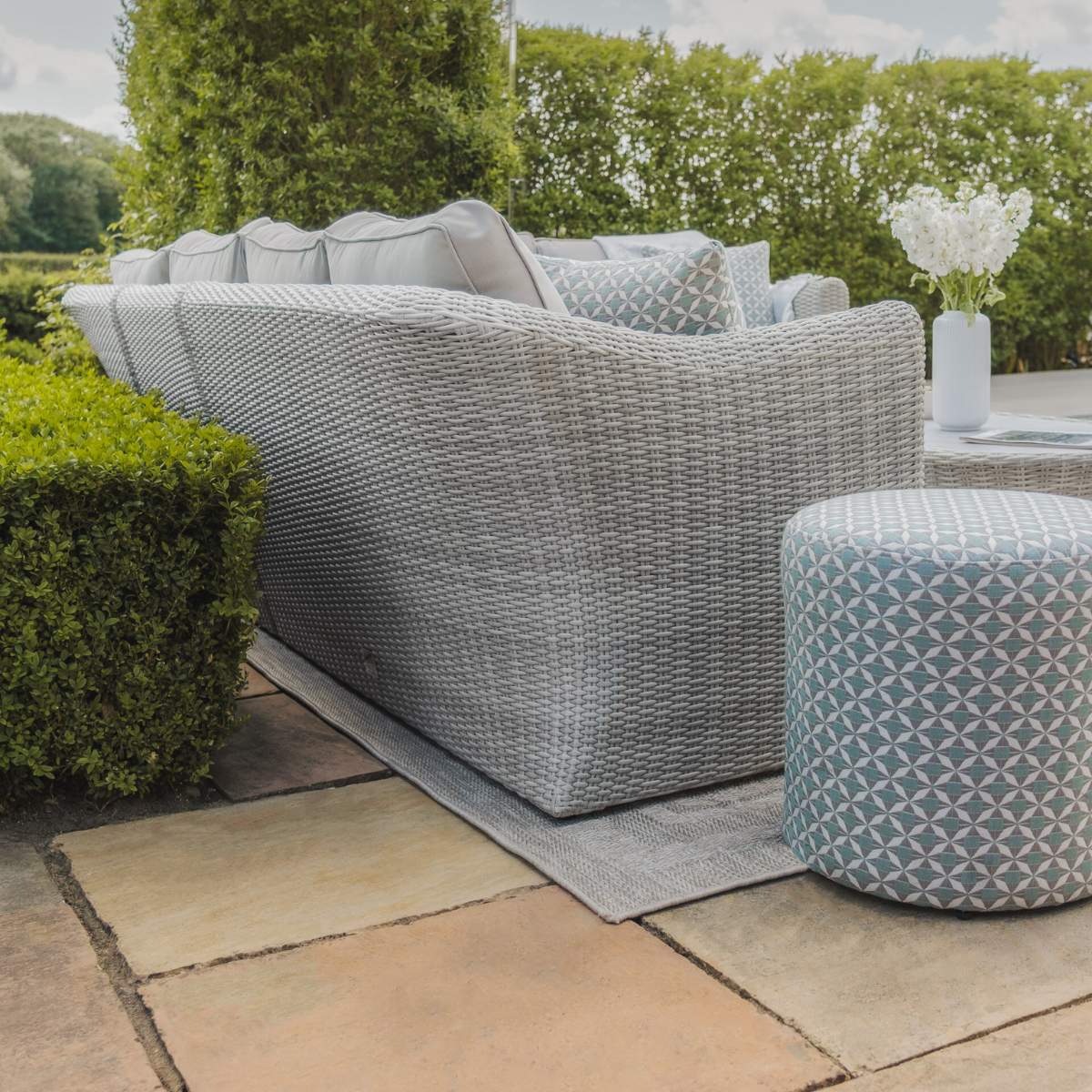 Maze Oxford Deluxe Large Rattan Corner Dining Set - Image 4