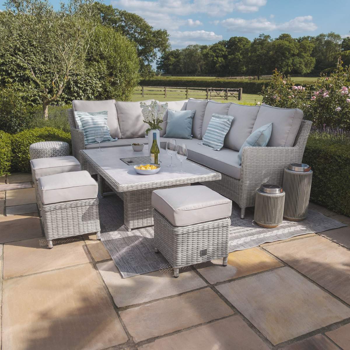 Maze Oxford Rattan Corner Dining Set - Image 14