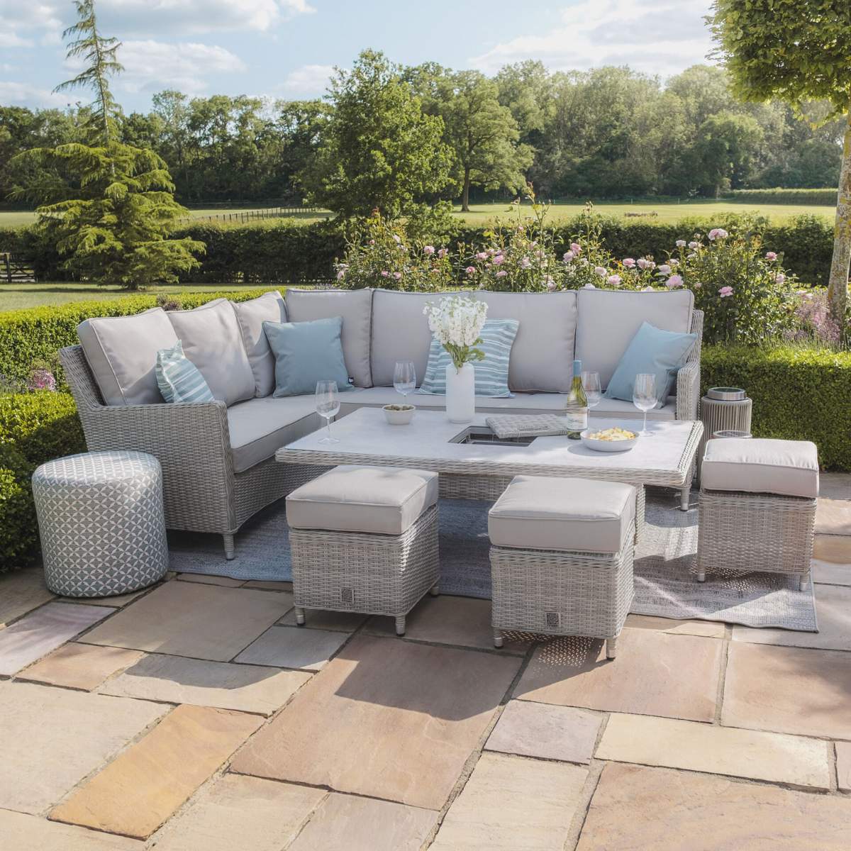 Maze Oxford Rattan Corner Dining Set - Image 3
