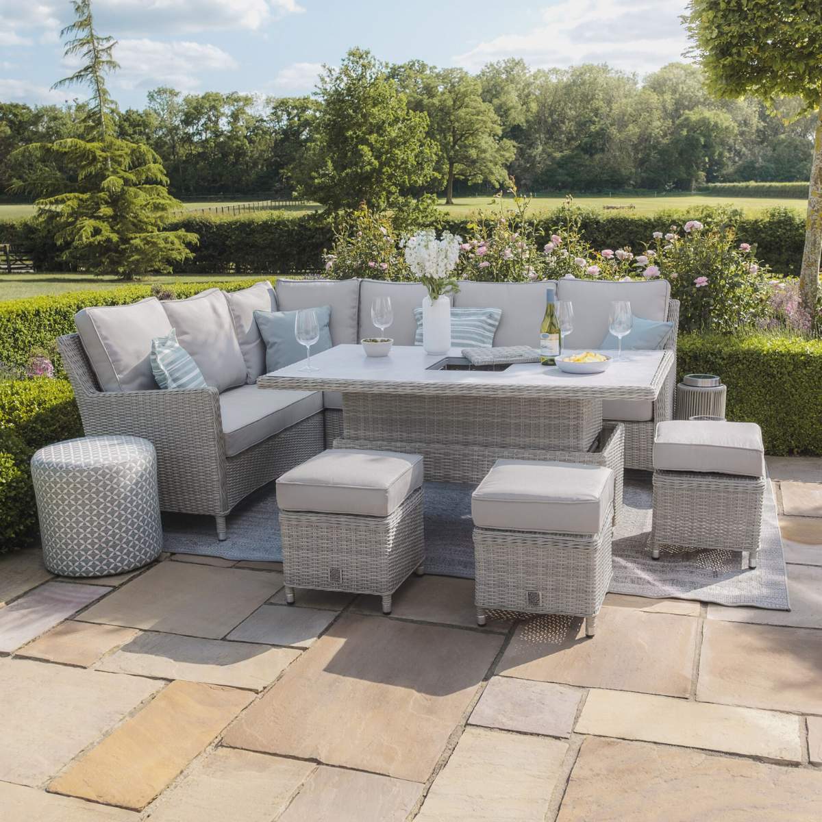 Maze Oxford Rattan Corner Dining Set - Image 4