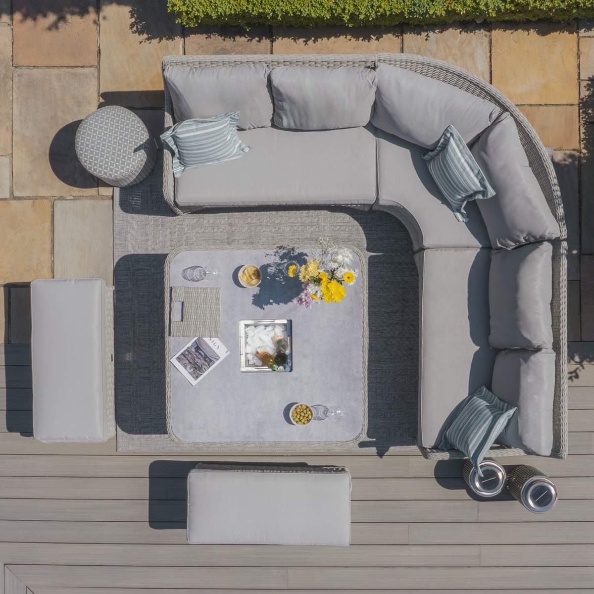 Maze Oxford Royal Rattan Corner Dining Sofa Set - Image 6