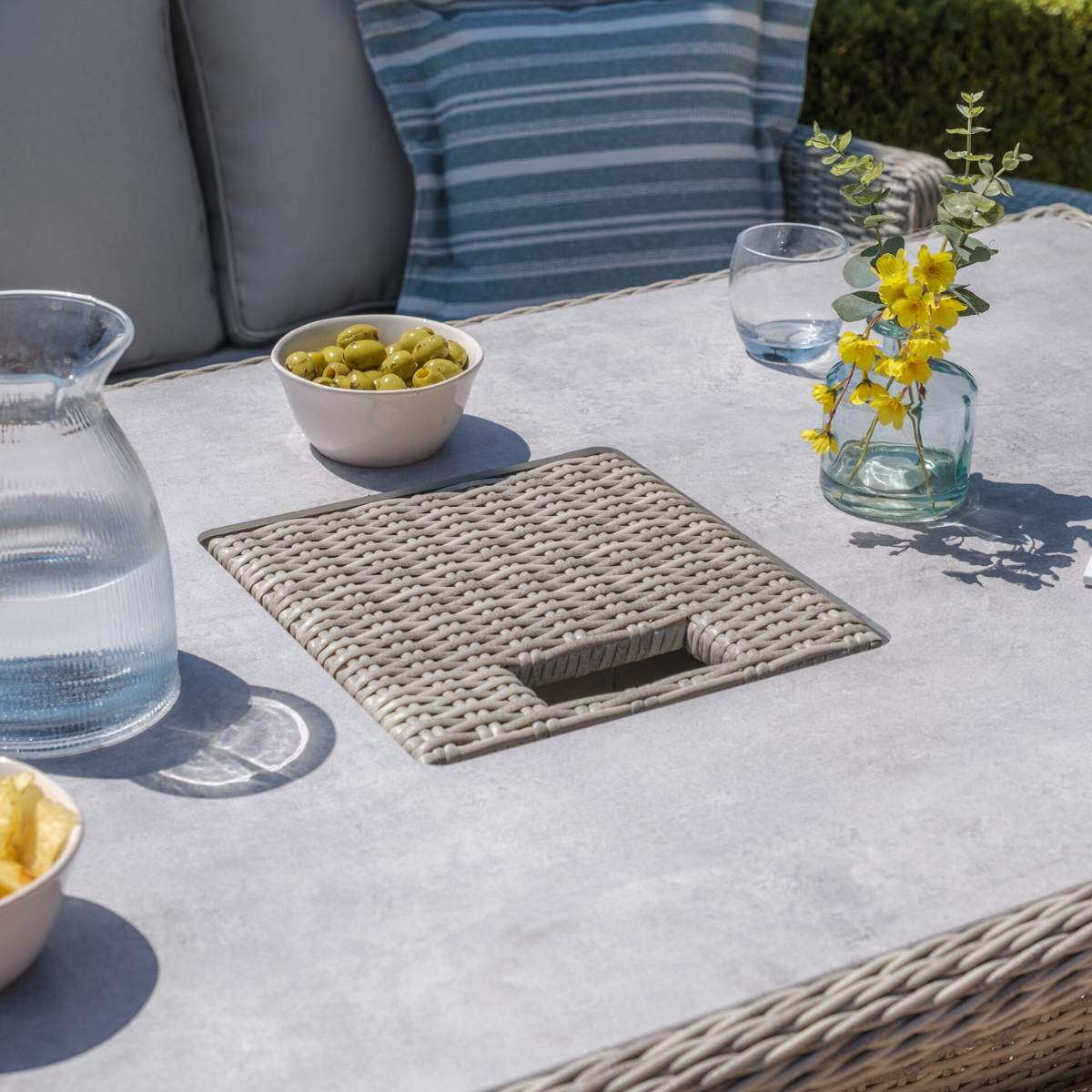 Maze Oxford Sofa Rattan Dining Set - Image 9