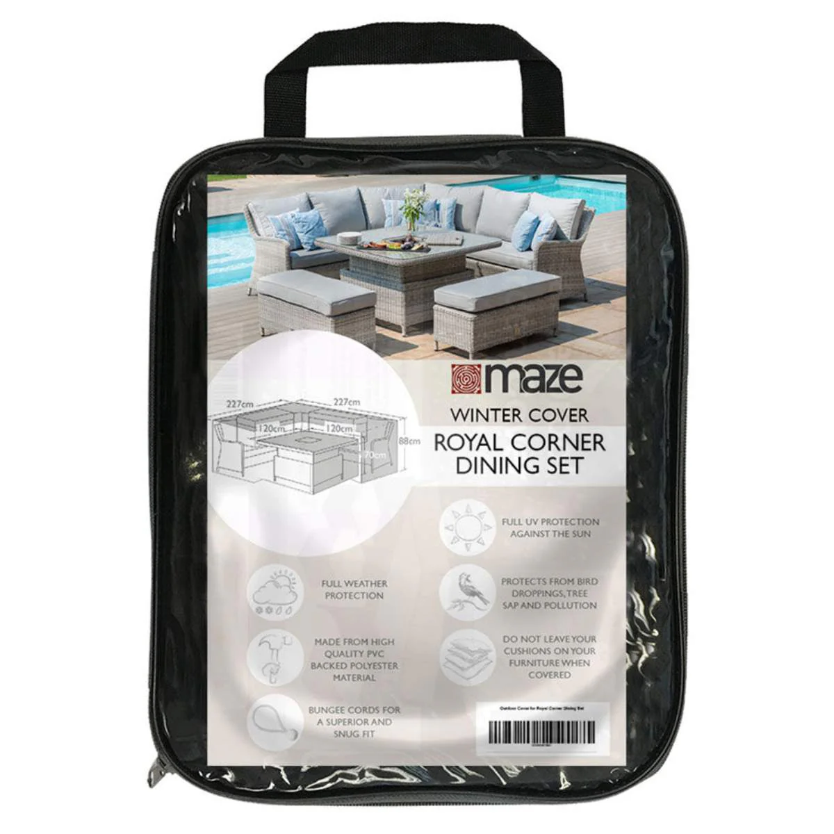 Maze - Oxford/Winchester Royal Corner Dining Set Garden Furniture Cover - Image 2