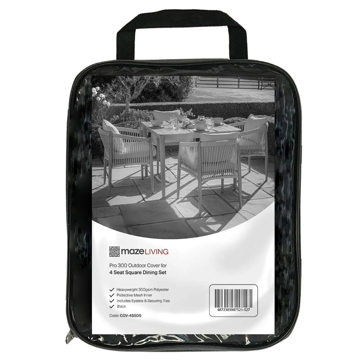 Maze - Pro 300 Outdoor Furniture Cover for 4 Seat Square Dining Set