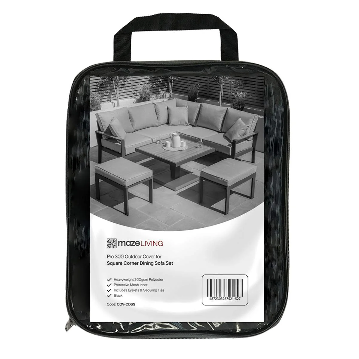 Maze - Pro 300 Outdoor Furniture Cover for Florence & Vancouver Square Corner Dining Sofa Set