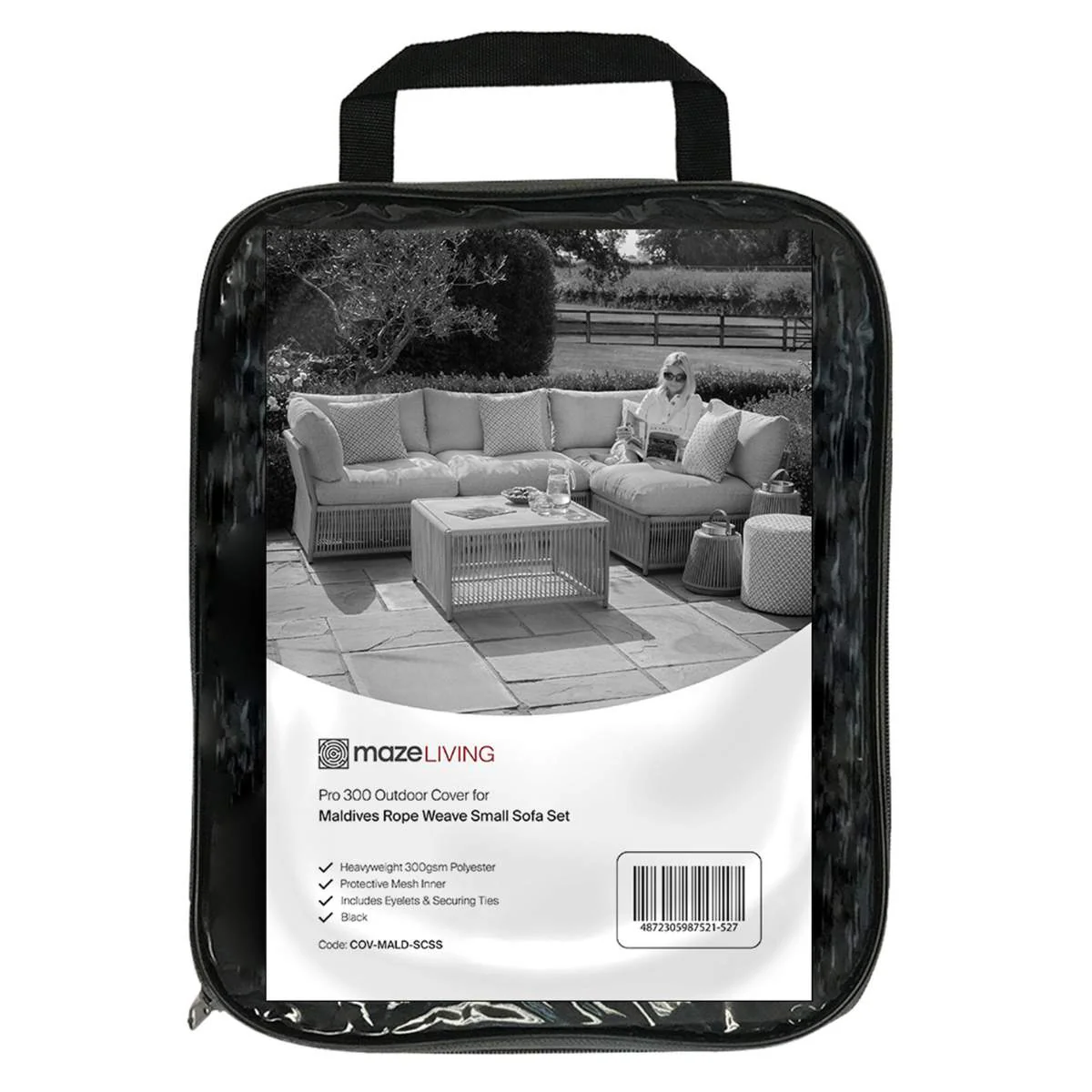 Maze - Pro 300 Outdoor Furniture Cover for Maldives Rope Weave Small Corner Sofa Set
