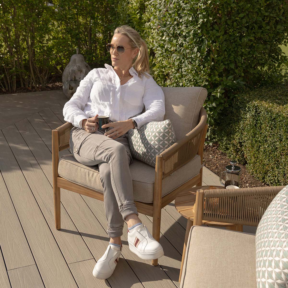 Maze - Sandstone Porto Lounge Chair - Image 13