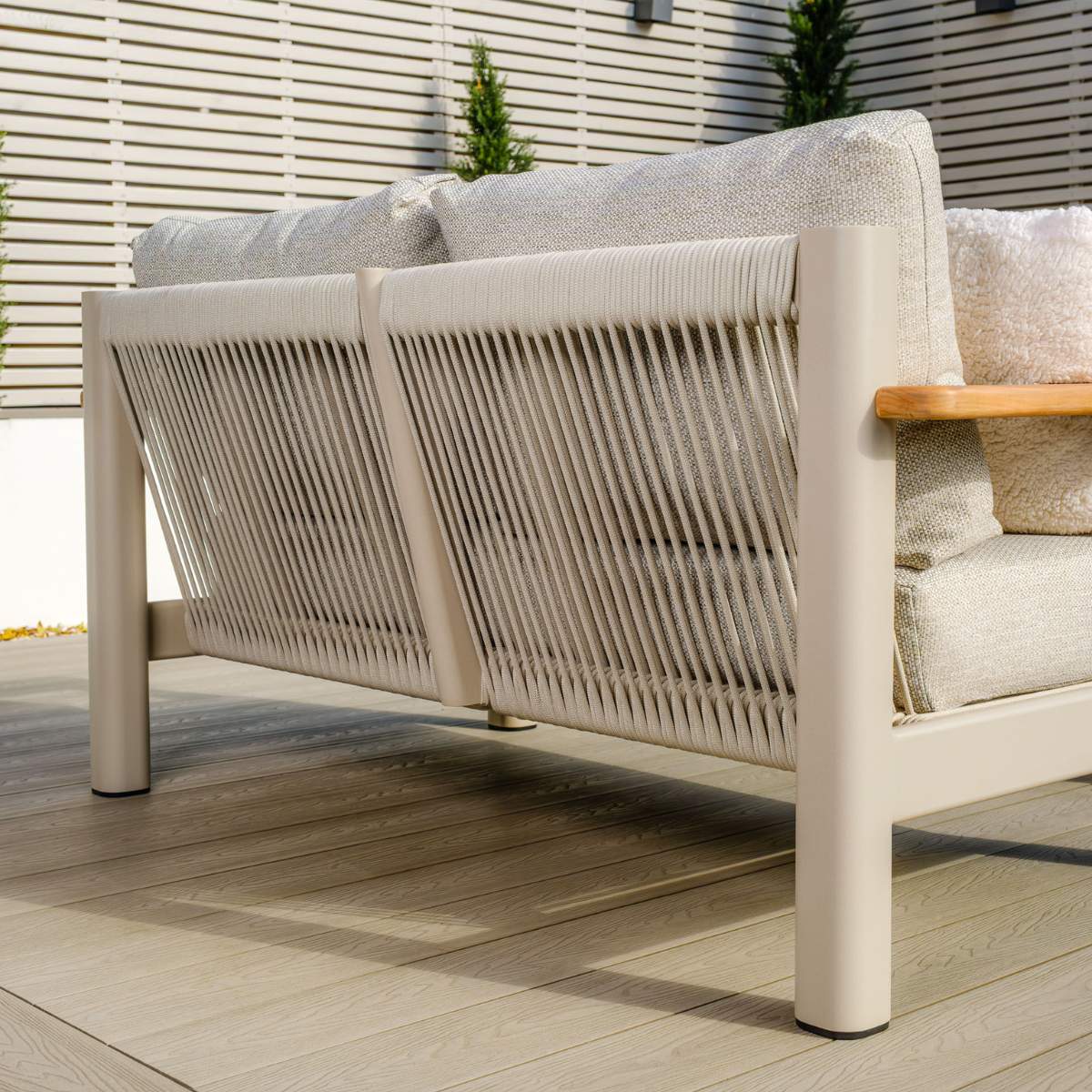 Maze Sicily Rope Weave 2 Seat Sofa - Latte - Image 12