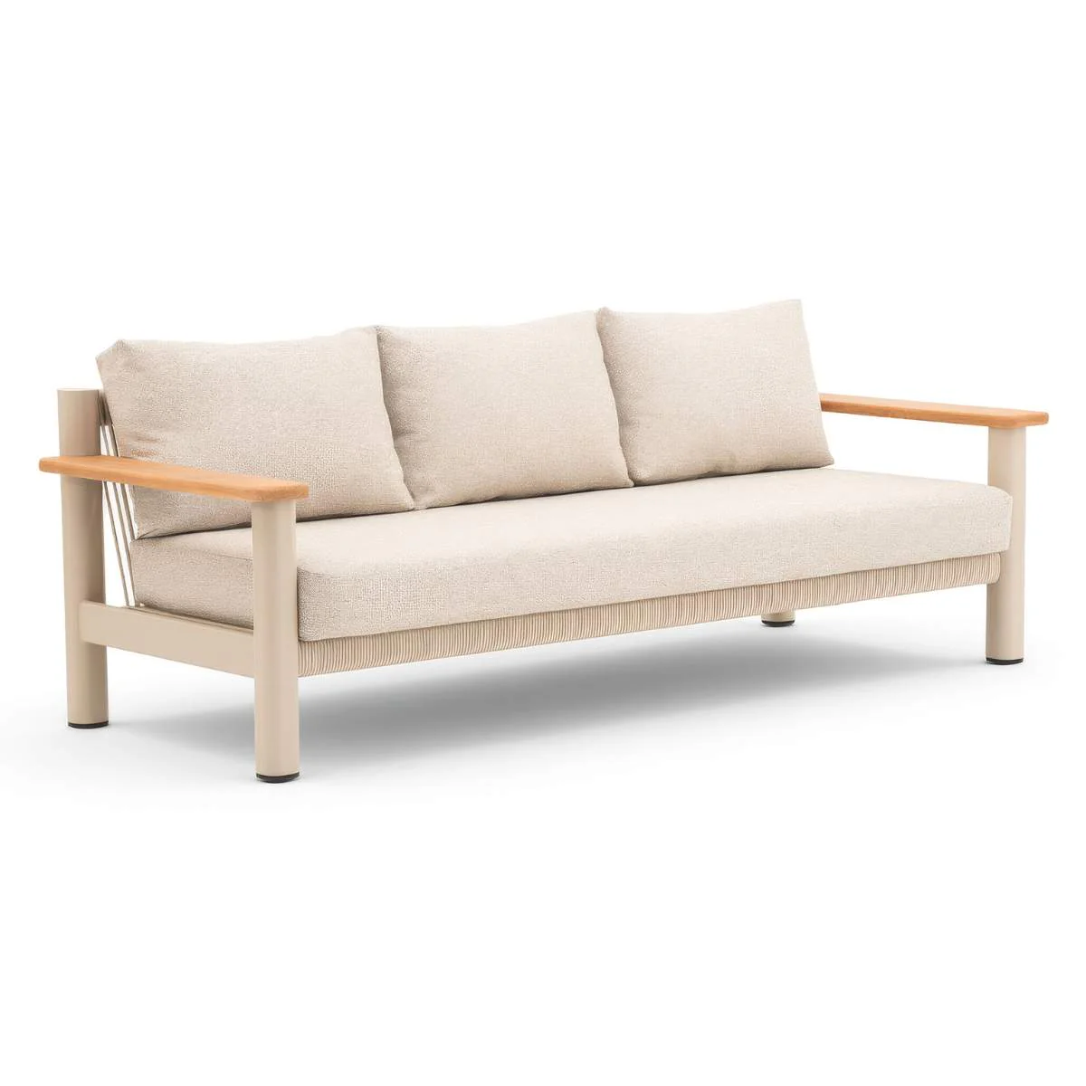 Maze Sicily Rope Weave 3 Seat Sofa - Latte