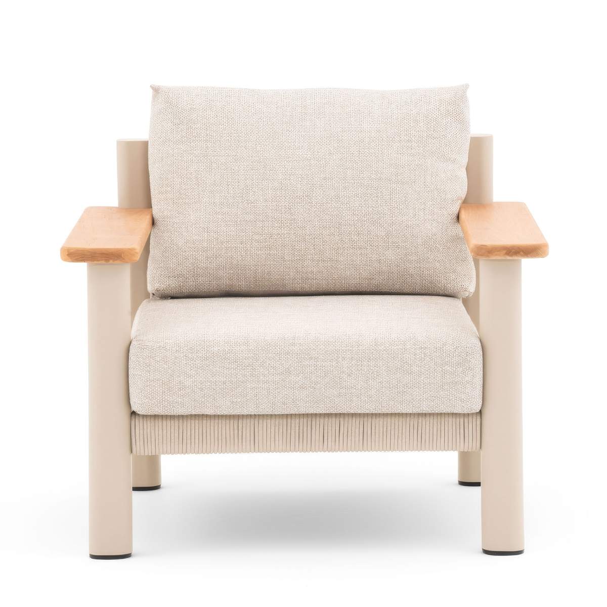 Maze Sicily Rope Weave Armchair - Latte - Image 2