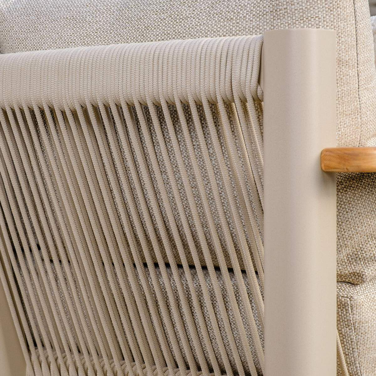 Maze Sicily Rope Weave Armchair - Latte - Image 6