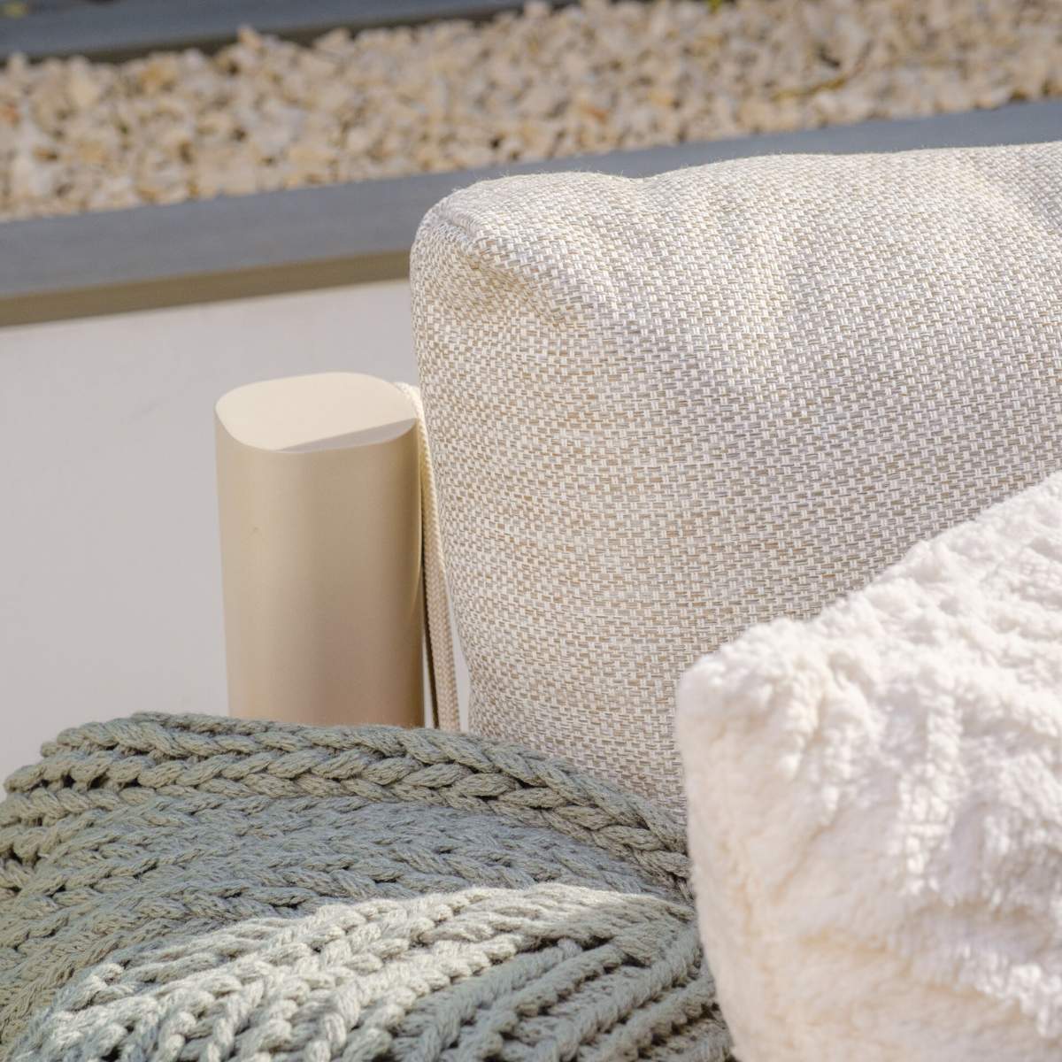 Maze Sicily Rope Weave Armchair - Latte - Image 8