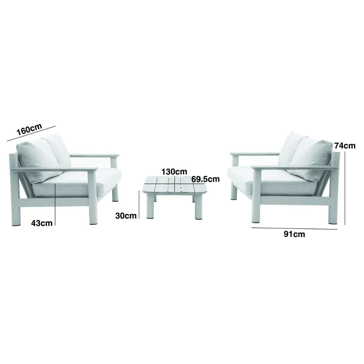 Maze Sicily Rope Weave Garden Sofa Set - Image 8