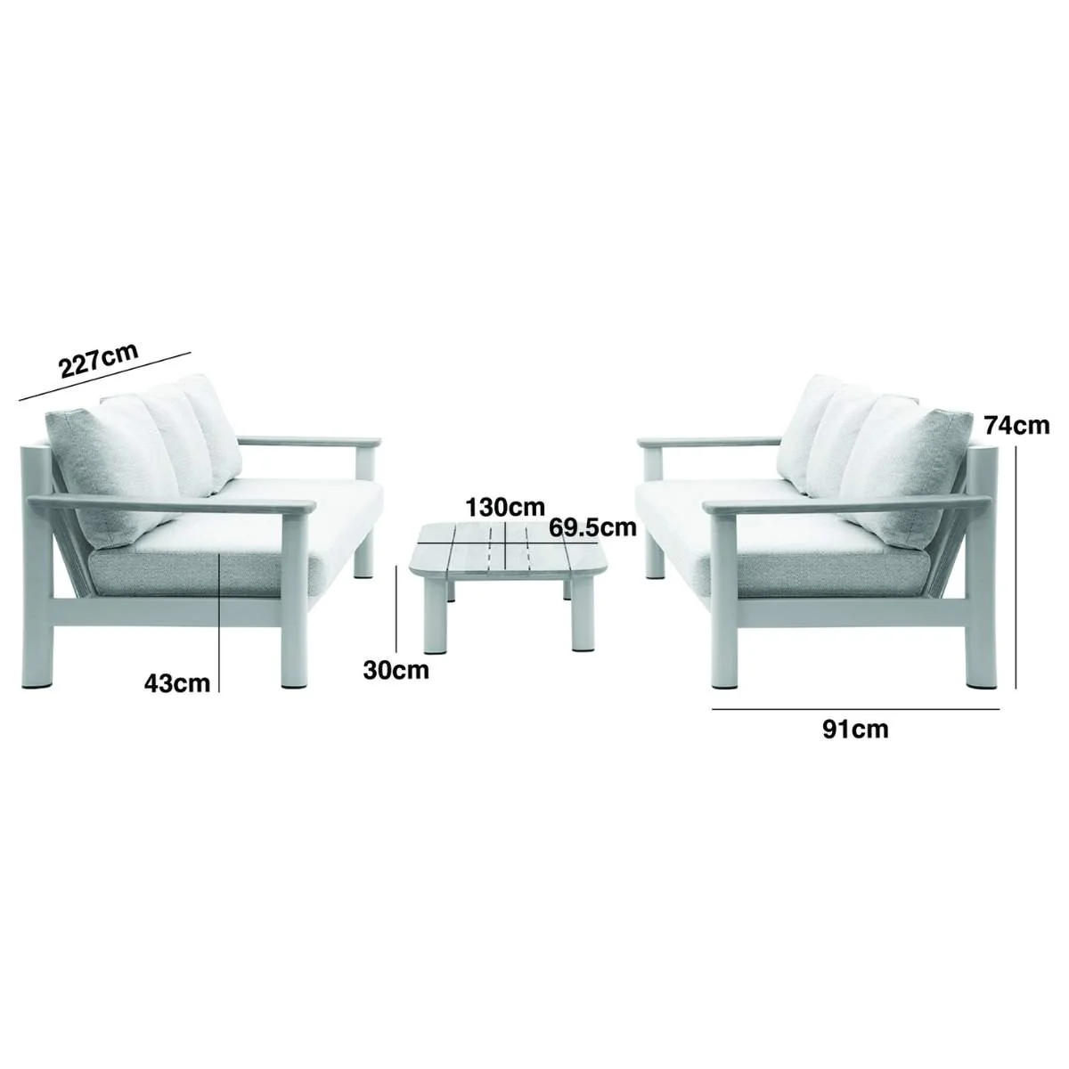 Maze Sicily Rope Weave Garden Sofa Set - Image 8
