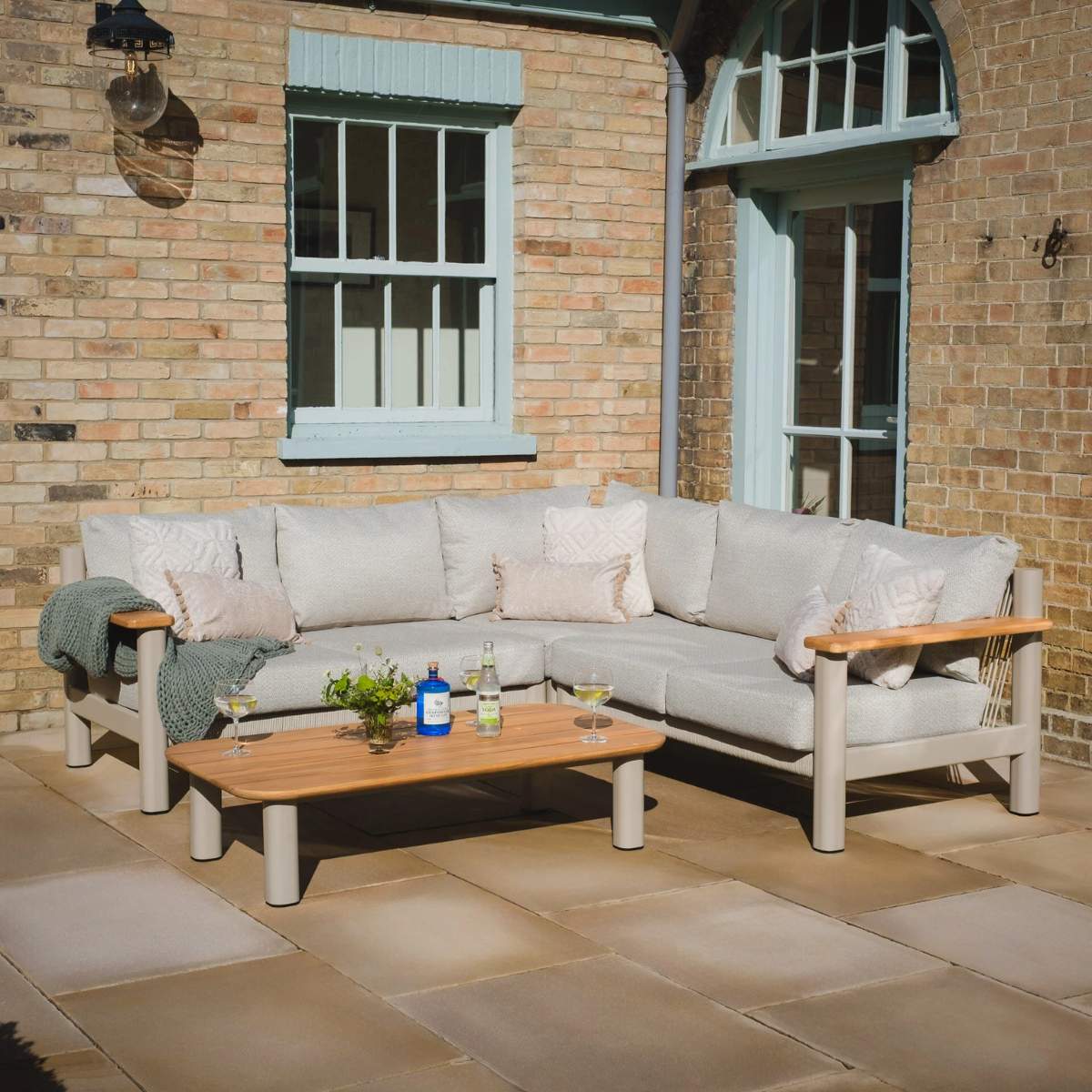 Maze Sicily Rope Weave Small Corner Sofa Set - Image 13