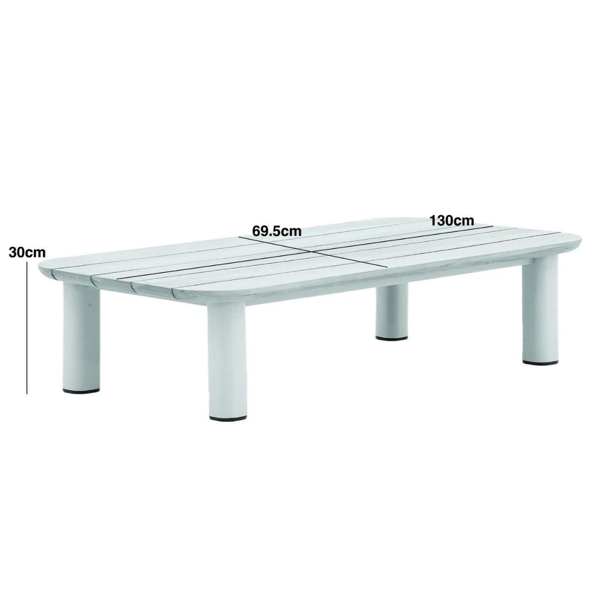 Maze Sicily Teak Rectangular Coffee Table - Café - Image 4