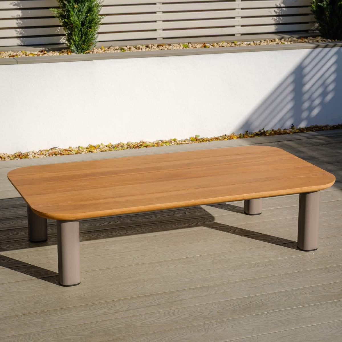 Maze Sicily Teak Rectangular Coffee Table - Café - Image 5