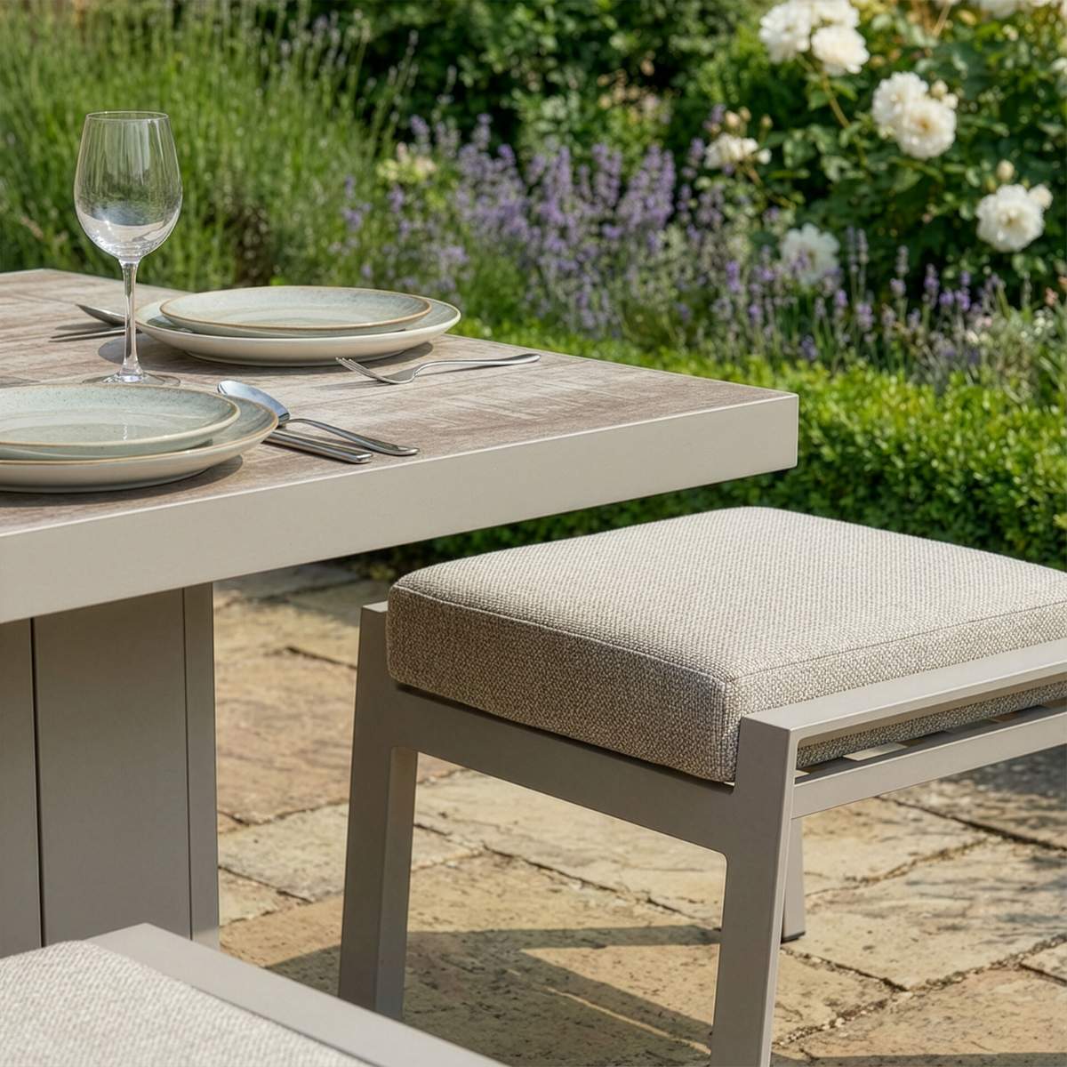 Maze - Valencia Reclining 3 Seat Aluminium Garden Sofa Set - Image 13