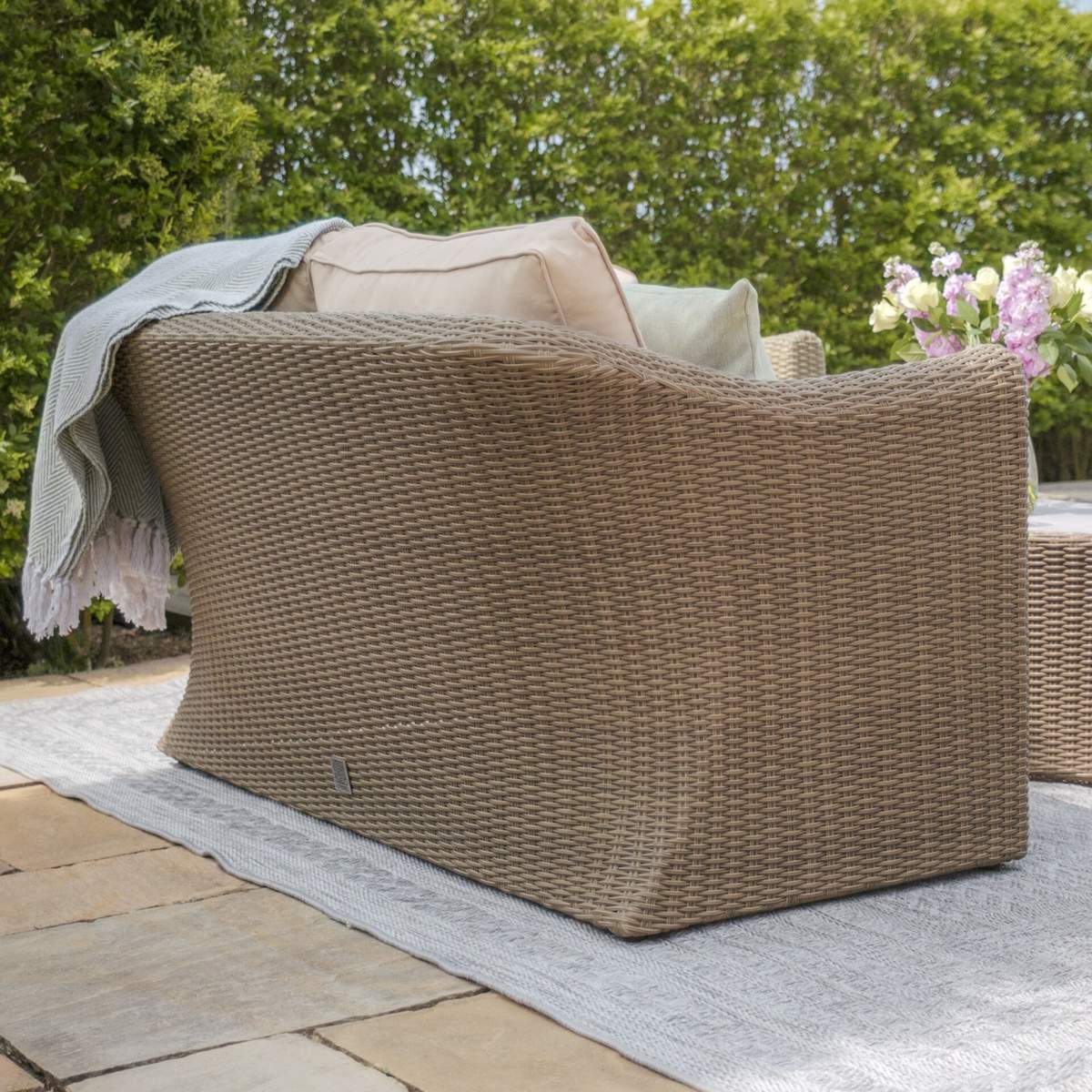 Maze Winchester 2 Seat Rattan Sofa Set - Ceramic Glass - Image 5