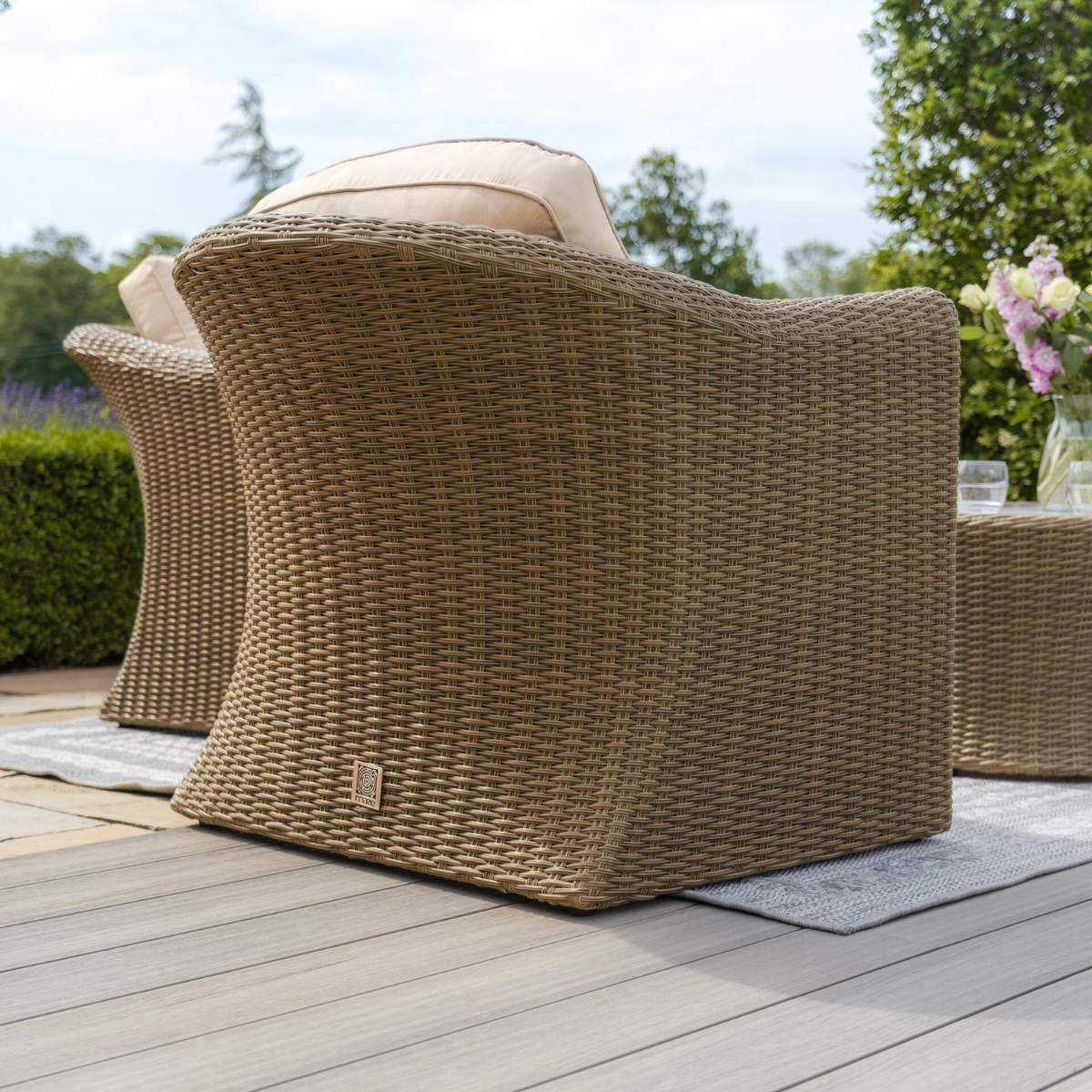 Maze Winchester 3 Seat Rattan Sofa Set - Ceramic Glass - Image 10