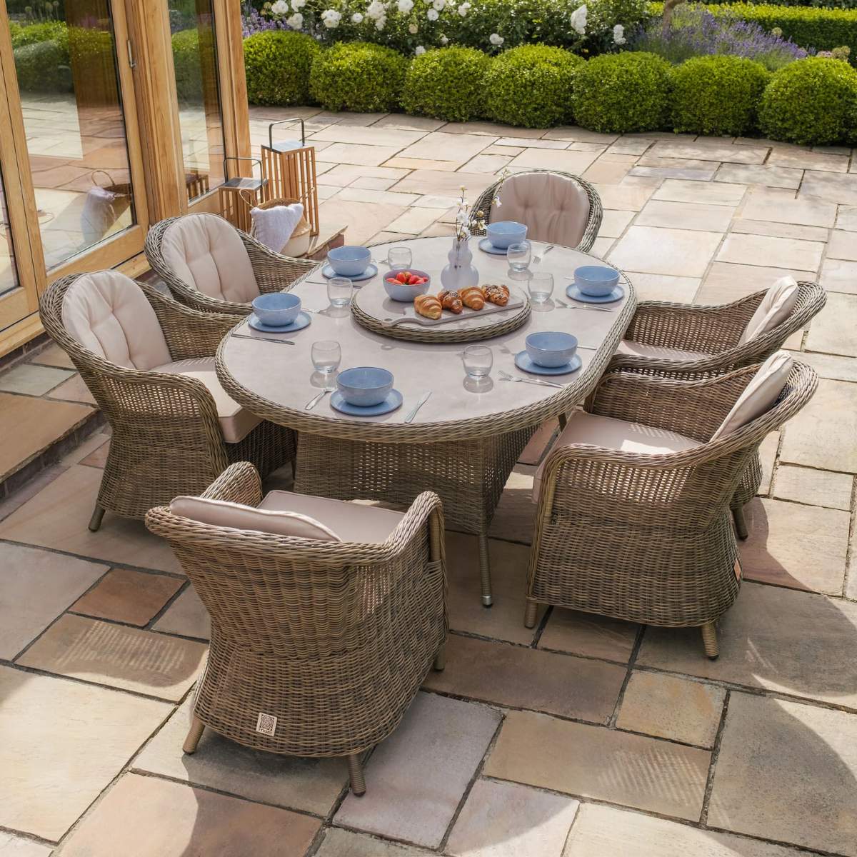 Maze Winchester 6 Seat Oval Dining Set - Image 3