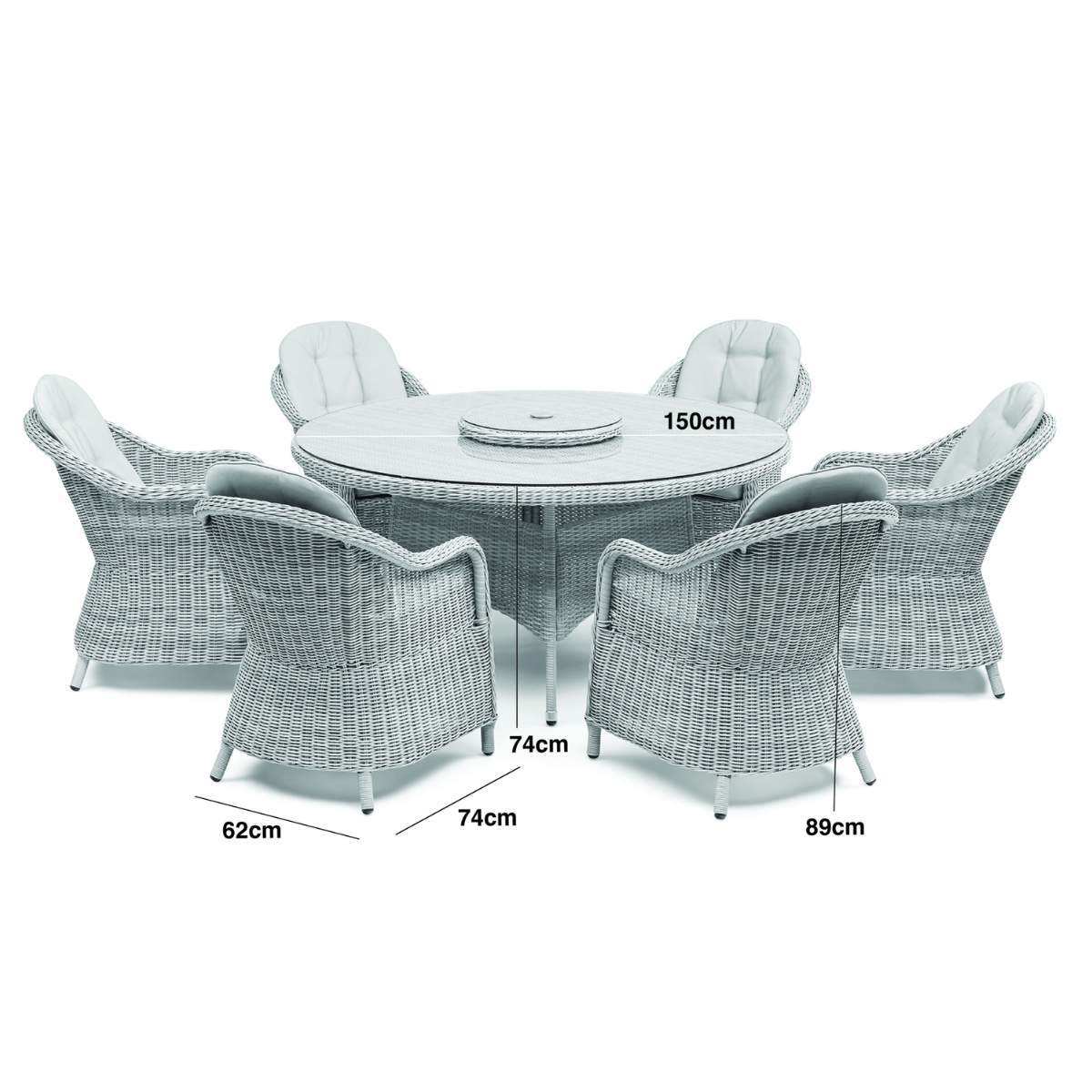 Maze Winchester 6 Seat Round Dining Set - Image 14