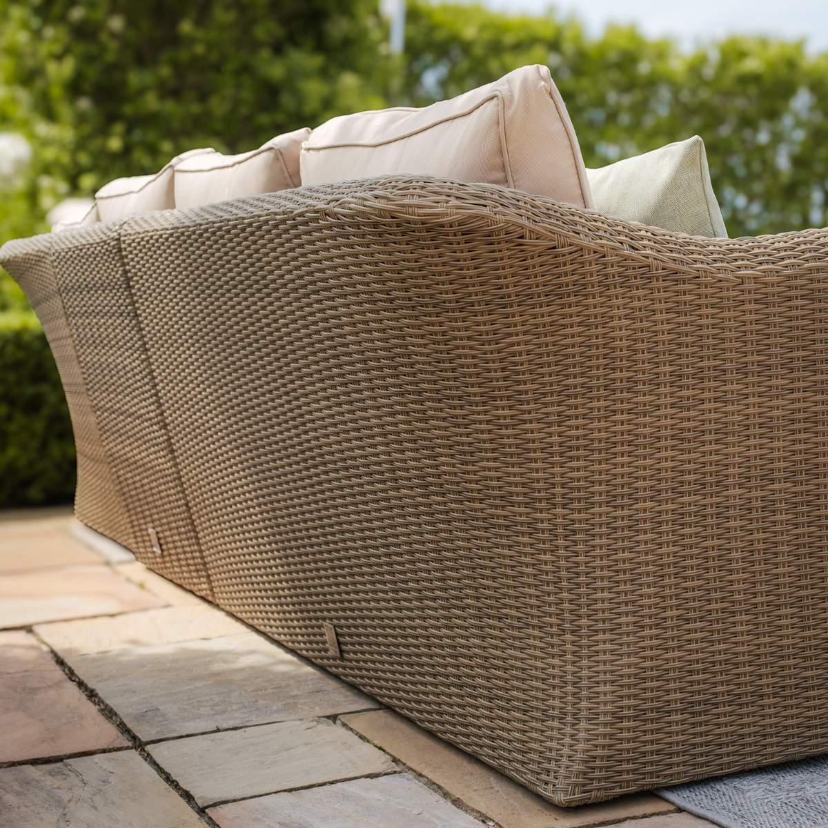 Maze Winchester Large Rattan Corner Sofa Set - Ceramic Glass - Image 4