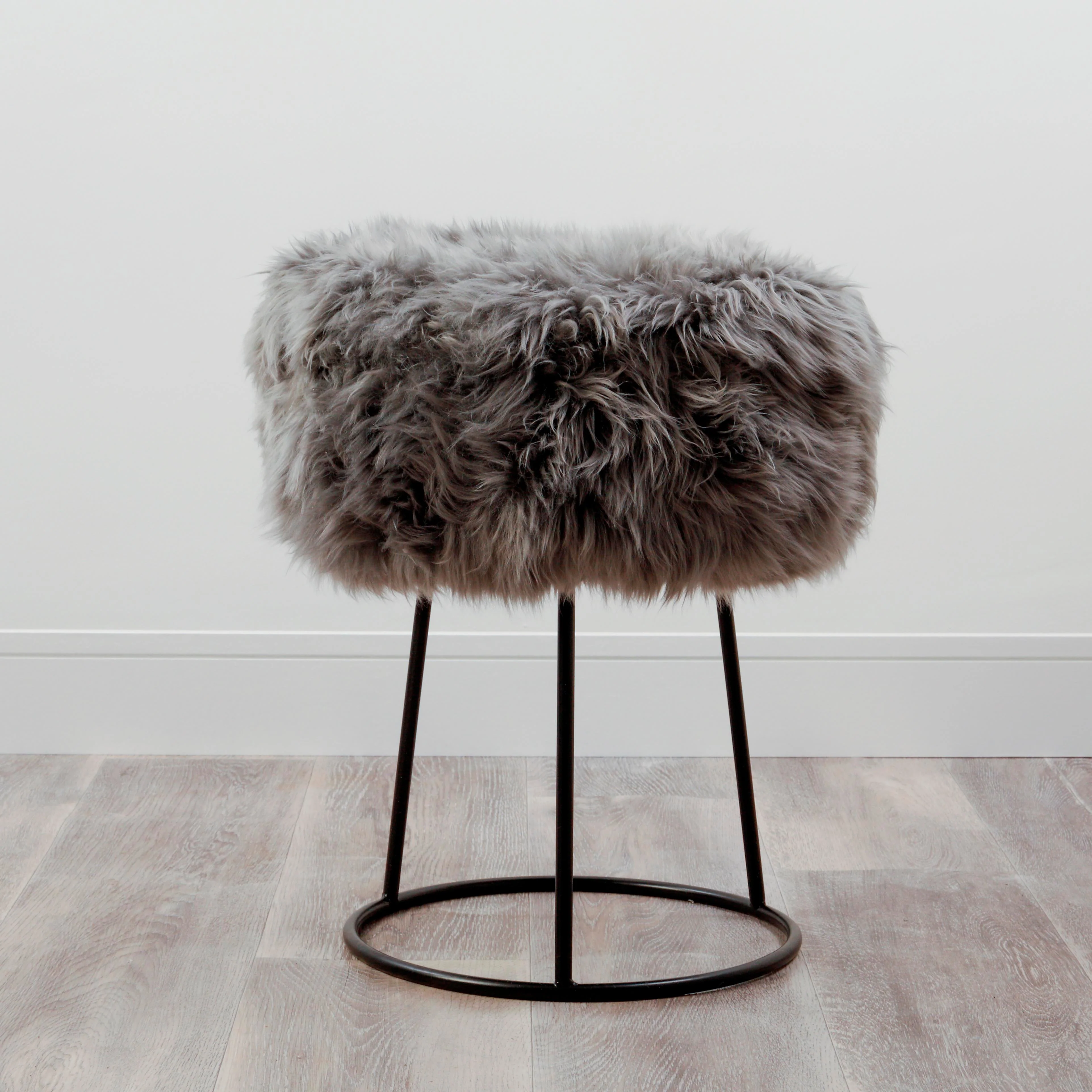 Native Home Metal Sheepskin Stool - Image 12