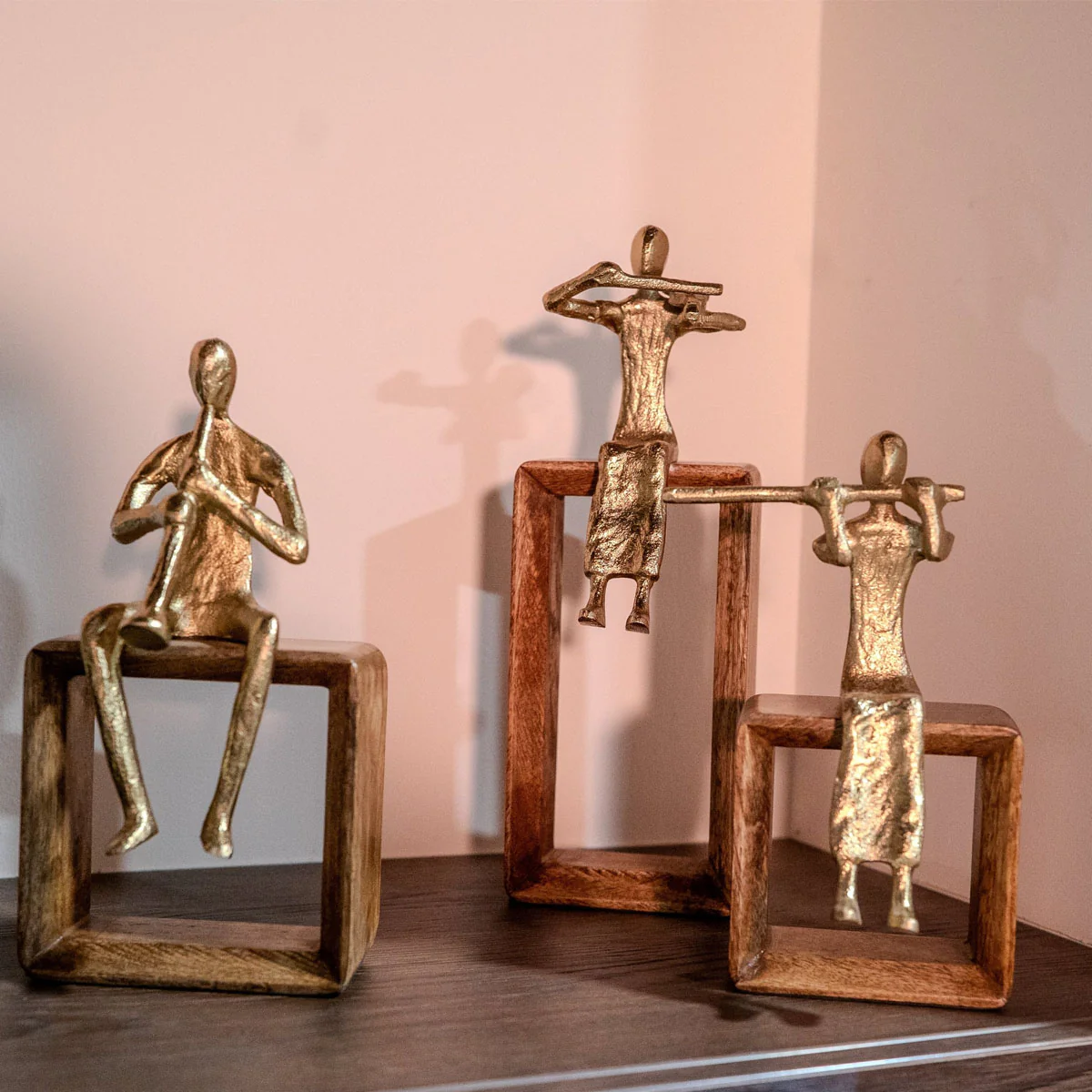 Mindy Brownes Abstract brass coloured sculptures - Image 5