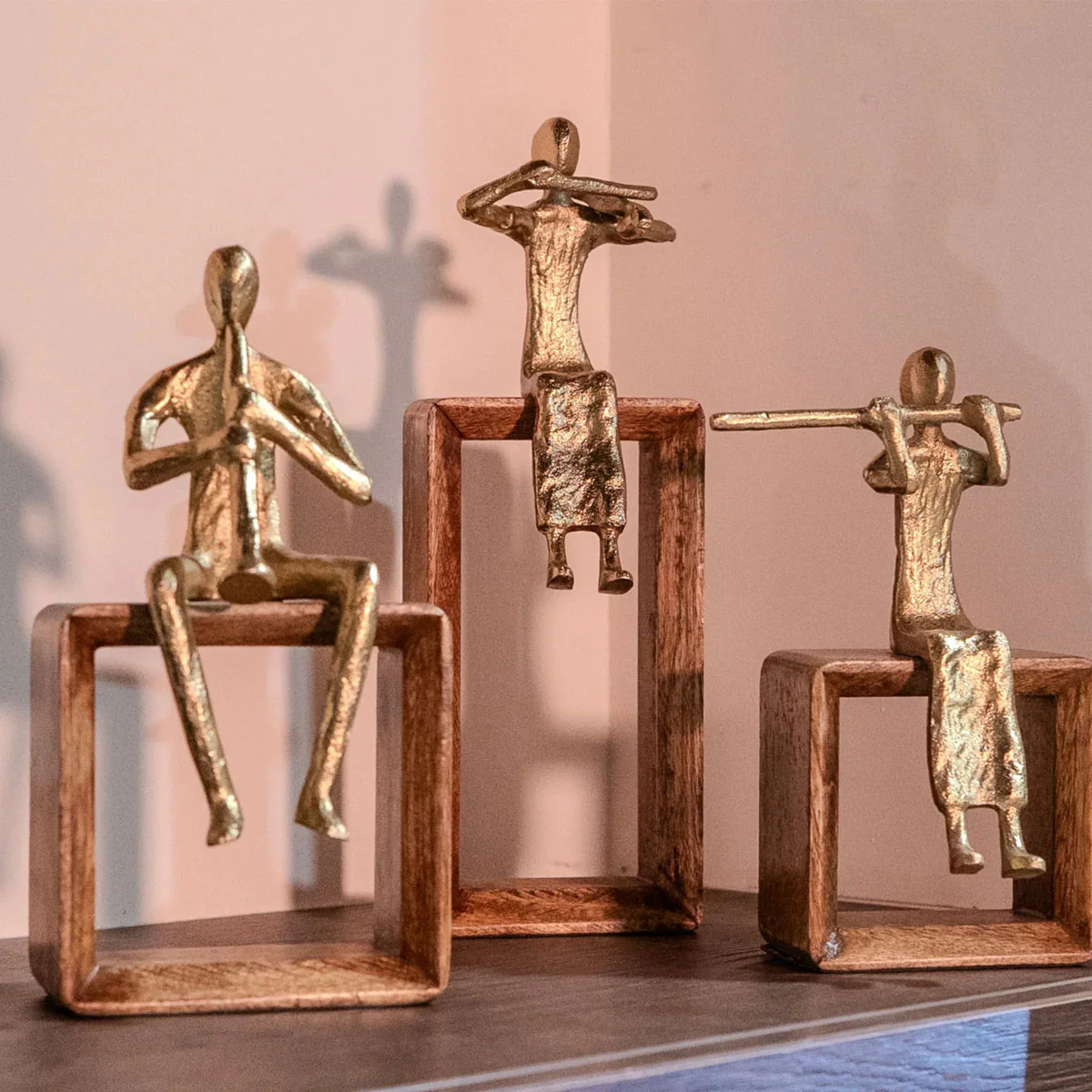 Mindy Brownes Abstract brass coloured sculptures - Image 6