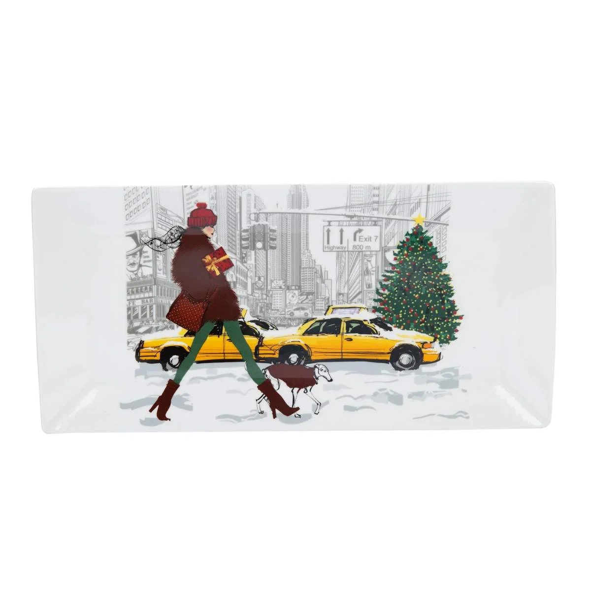 Mindy Brownes Christmas in New York City Set of 2 Platters - Image 2