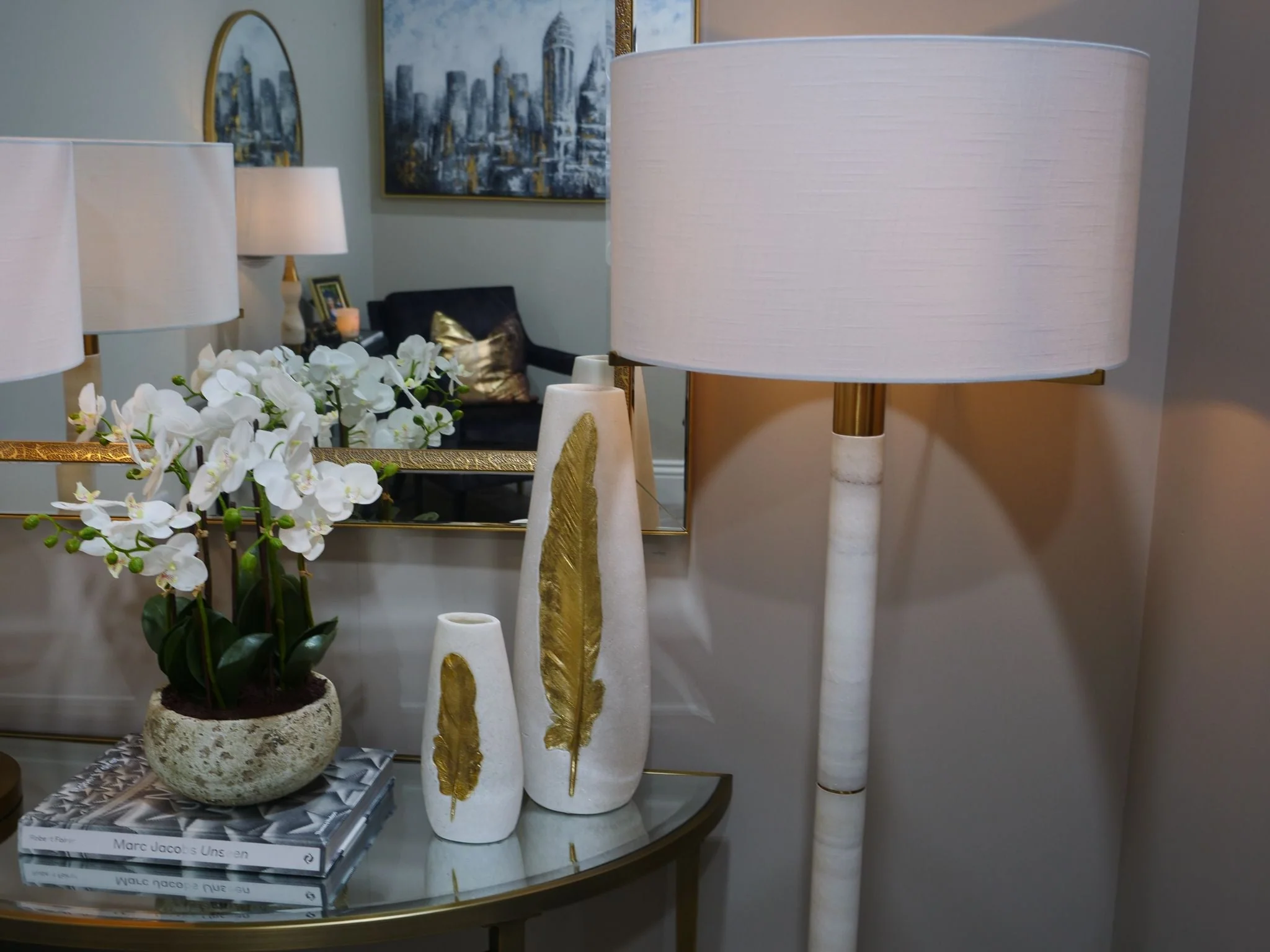 Mindy Brownes Mila Marble Floor Lamp - Image 3