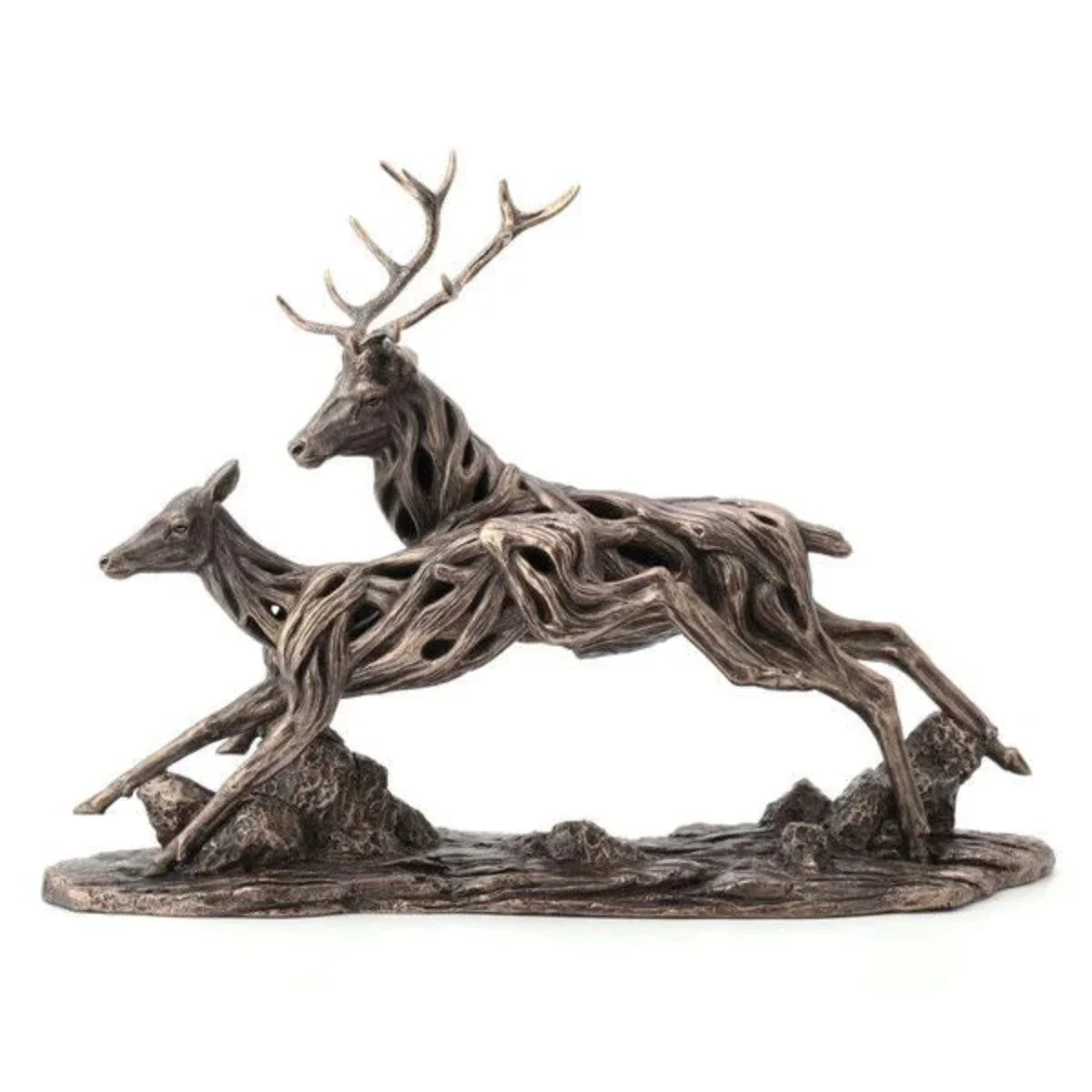 Mindy Brownes Running Deers Driftwood Sculpture
