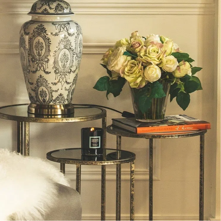 Mindy Brownes Mirror Top Nest of Tables Set of 3 - Image 3
