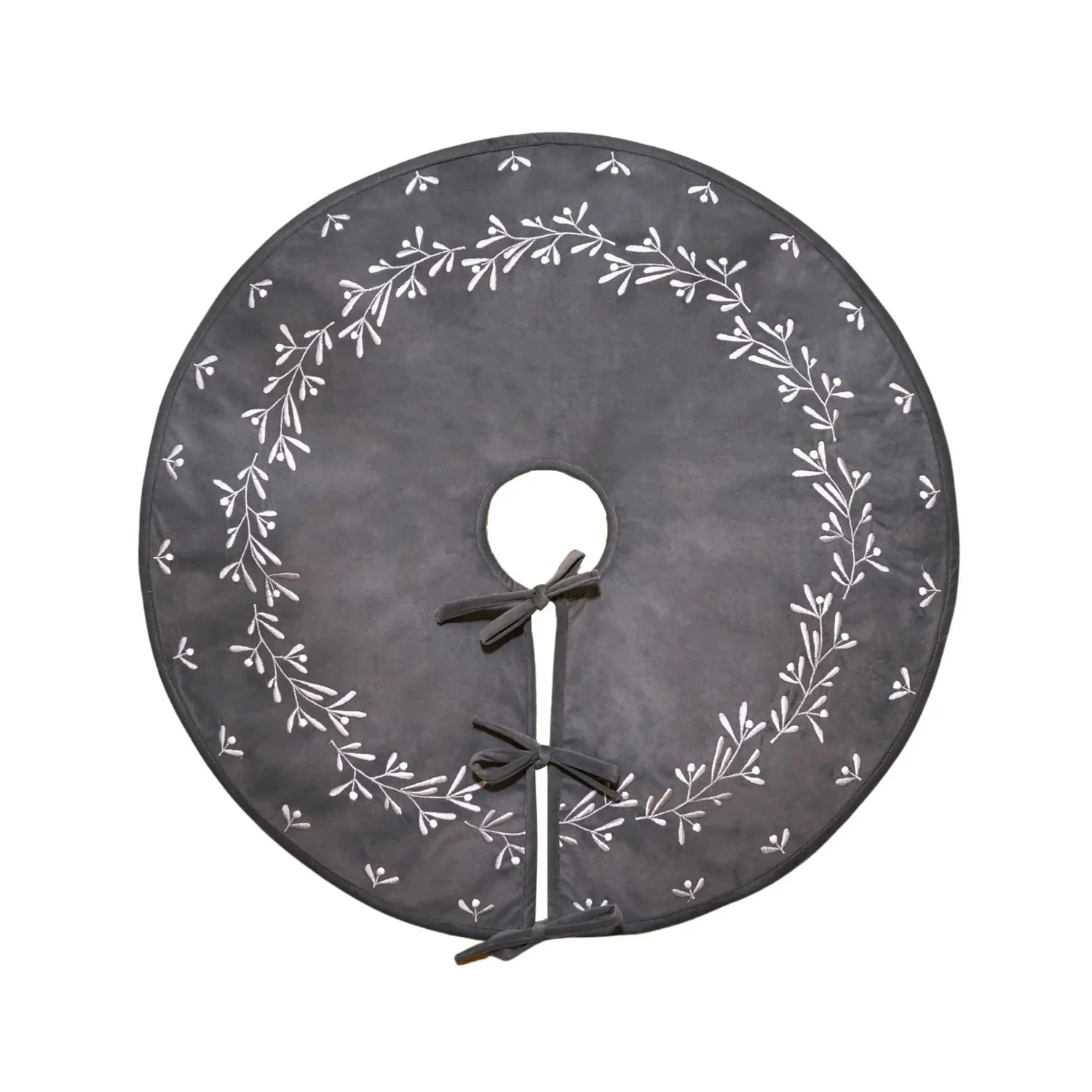 Ivyline Velvet Mistletoe Tree Skirt