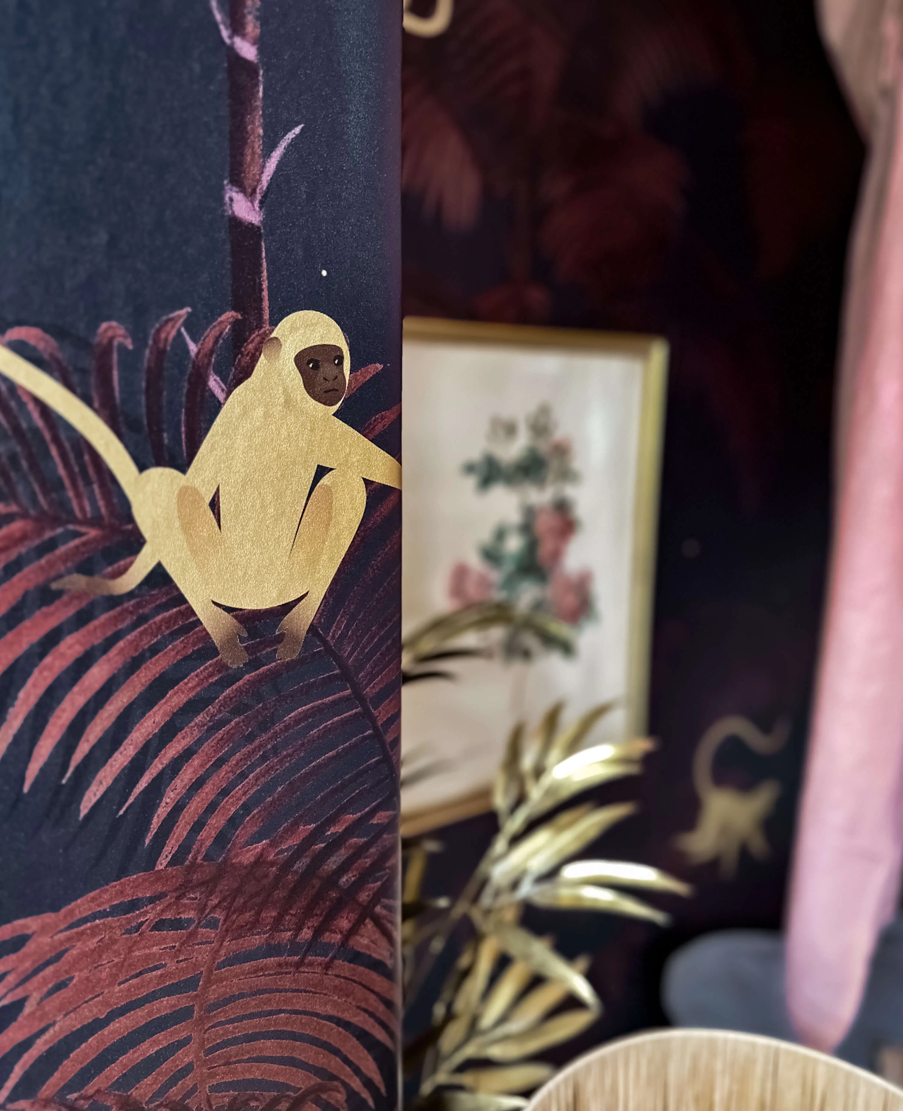 Creative Lab Amsterdam Monkey Night Red Wallpaper Mural - Image 5